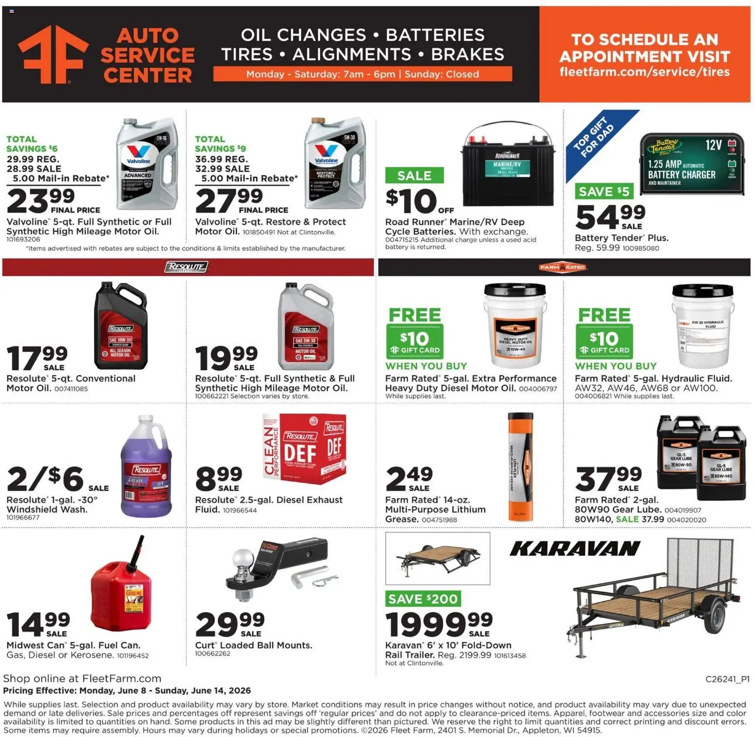 Mills Fleet Farm offer from 06/08/2026 Mills Fleet Farm Weekly Ad