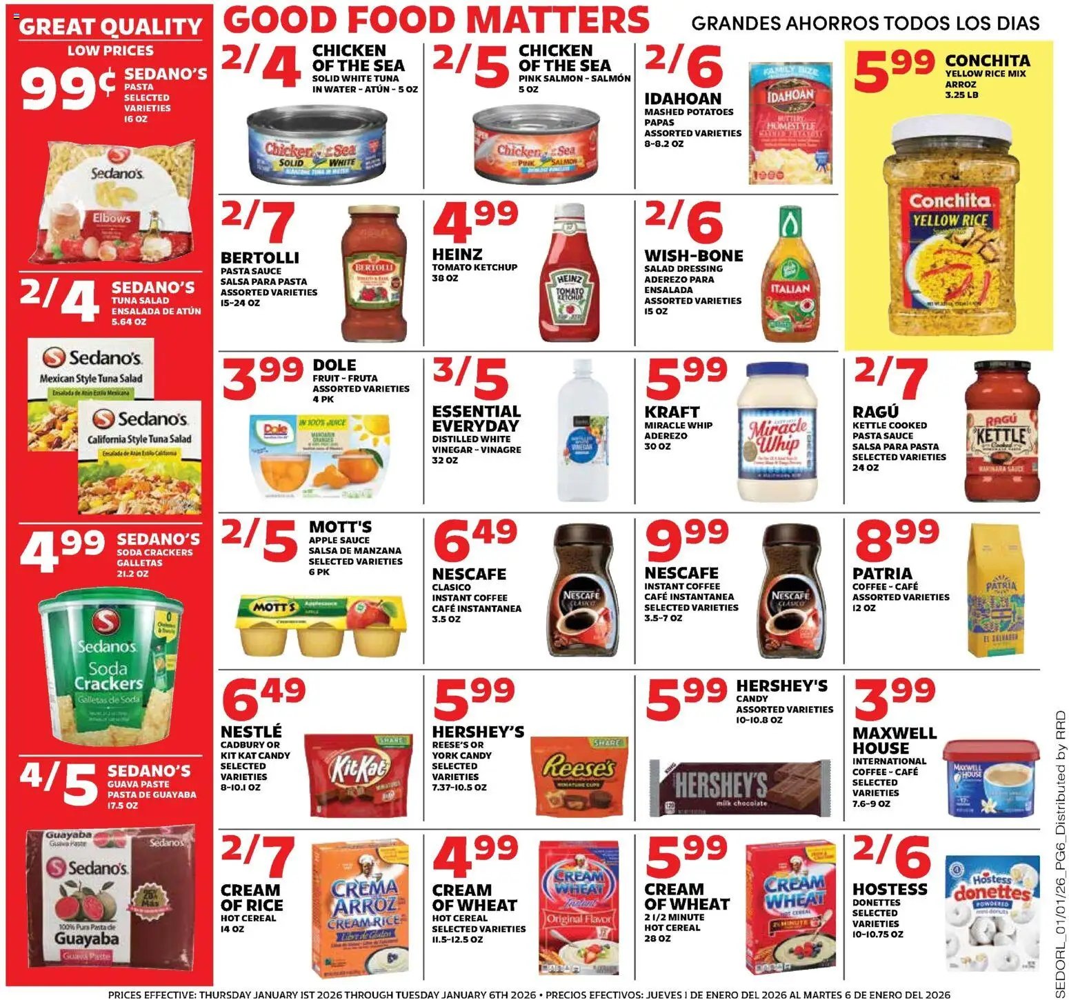 Sedano's offer from 01/01/2026 Weekly Ad