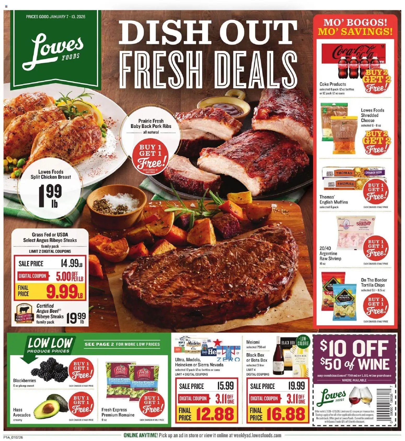 Lowes Foods offer from 01/07/2026 Weekly Ad
