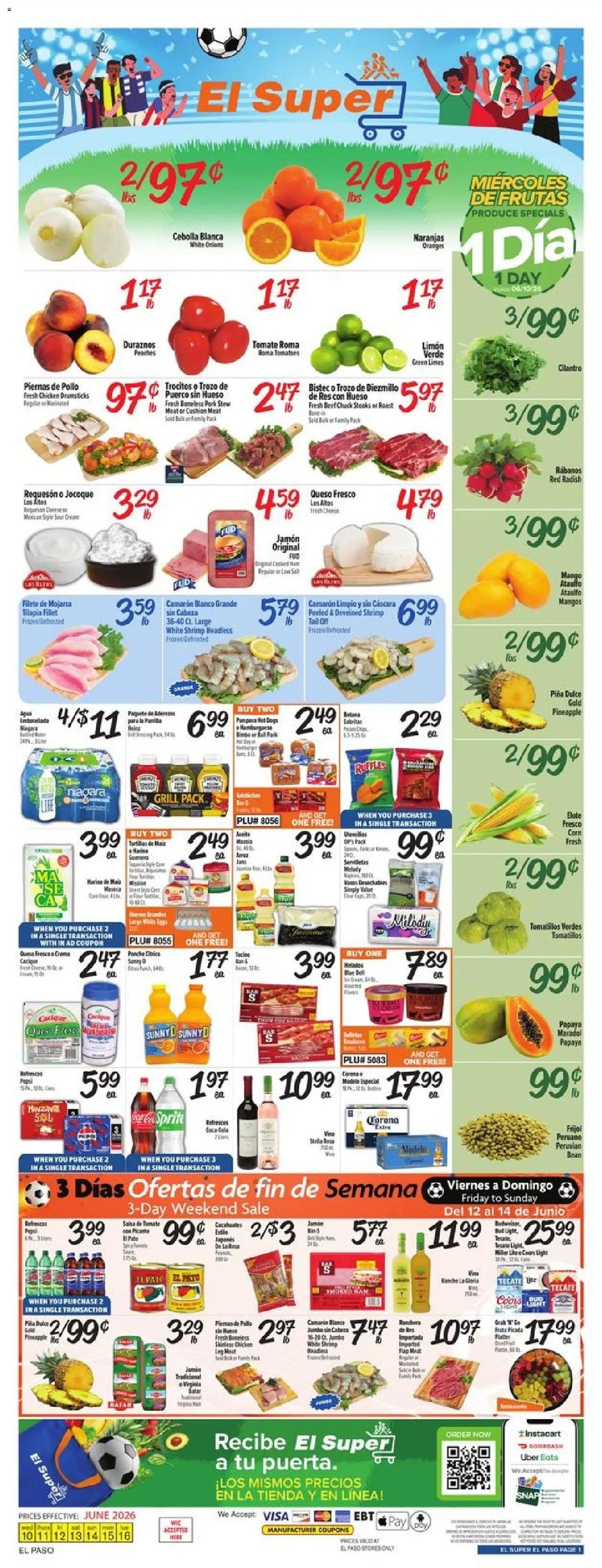 El Super offer from 06/10/2026 El Super Weekly Ad - TX