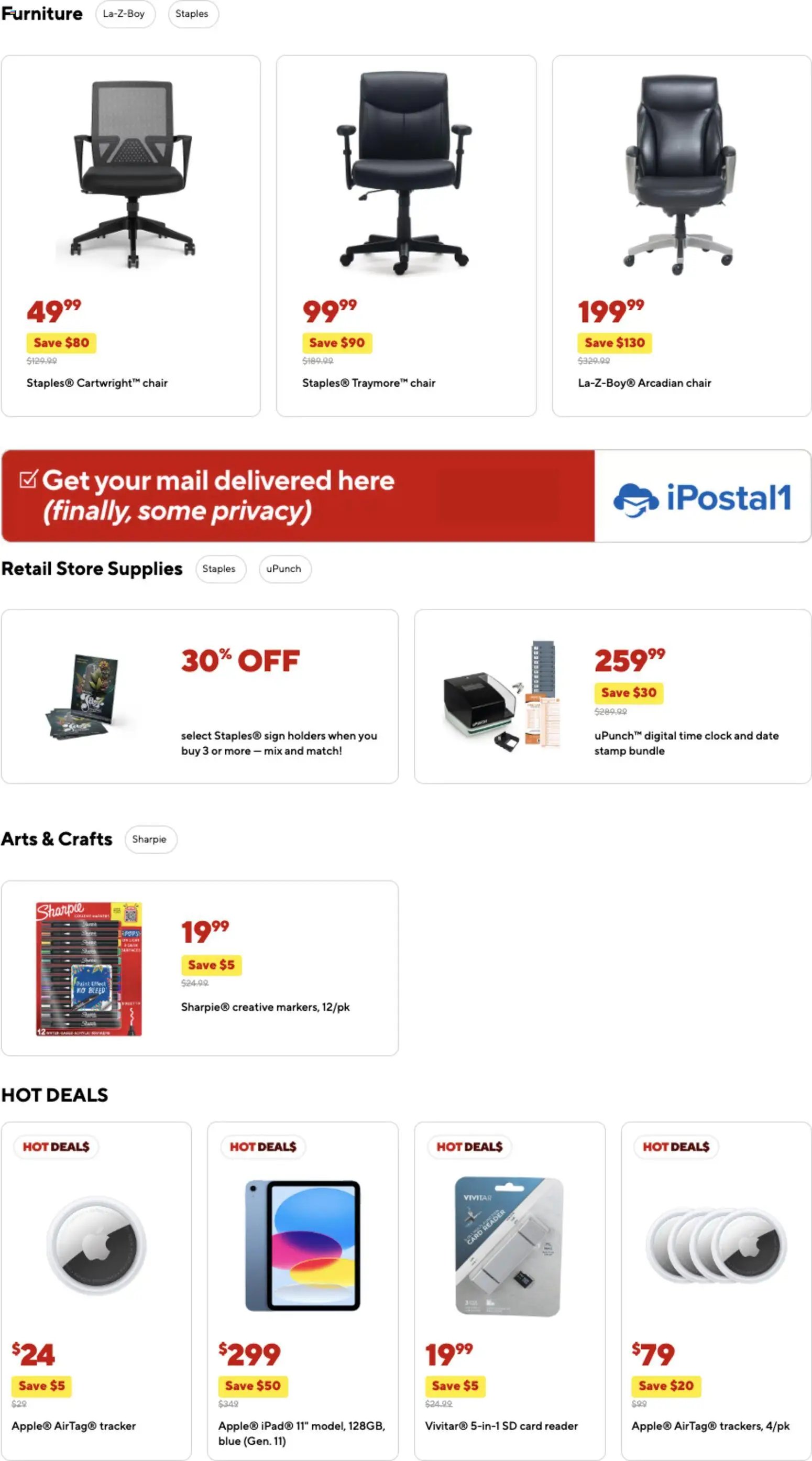 Staples offer from 11/02/2025 Weekly Ad (2025-11-02 - 2025-11-08) | 11