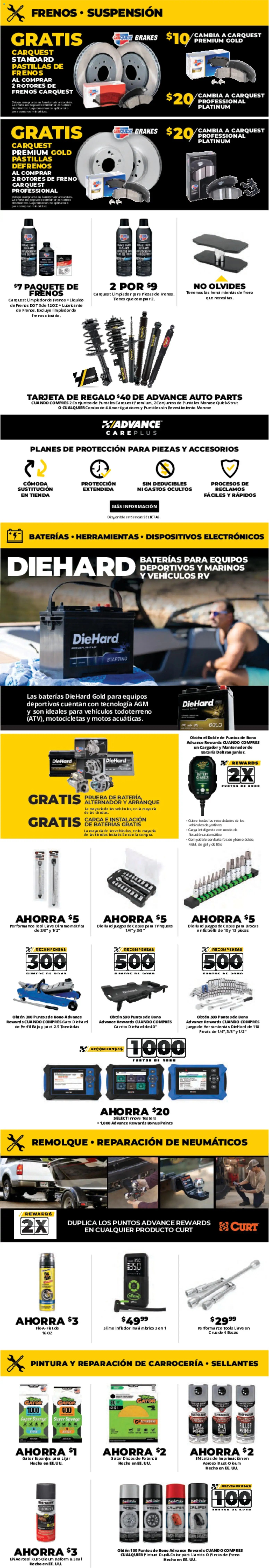 Advance Auto Parts offer from 07/19/2026 Advance Auto Parts Weekly Ad - Spanish