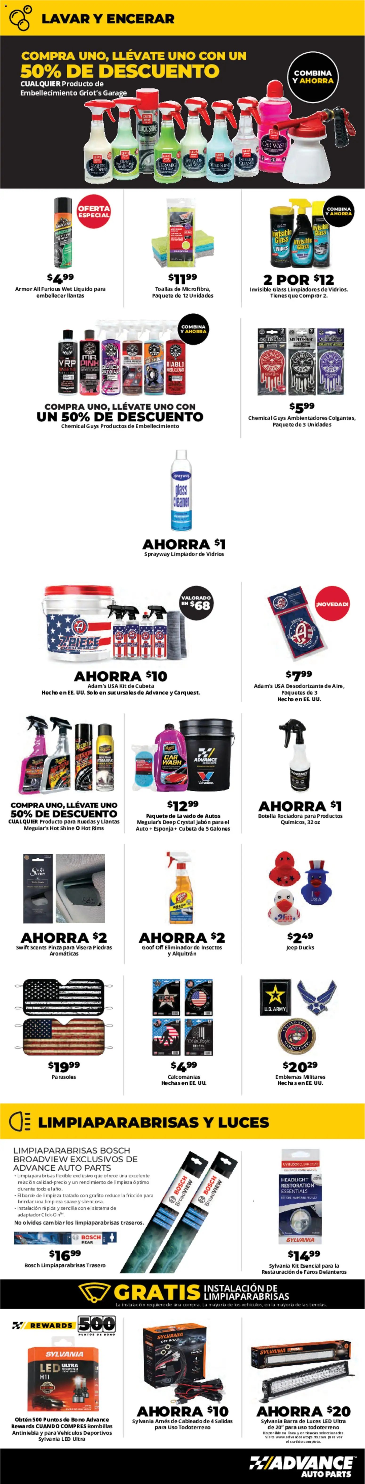 Advance Auto Parts offer from 07/19/2026 Advance Auto Parts Weekly Ad - Spanish