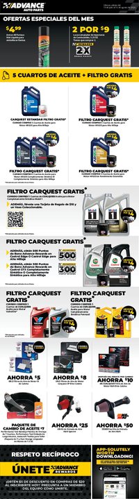 Advance Auto Parts offer from 07/19/2026 Advance Auto Parts Weekly Ad - Spanish