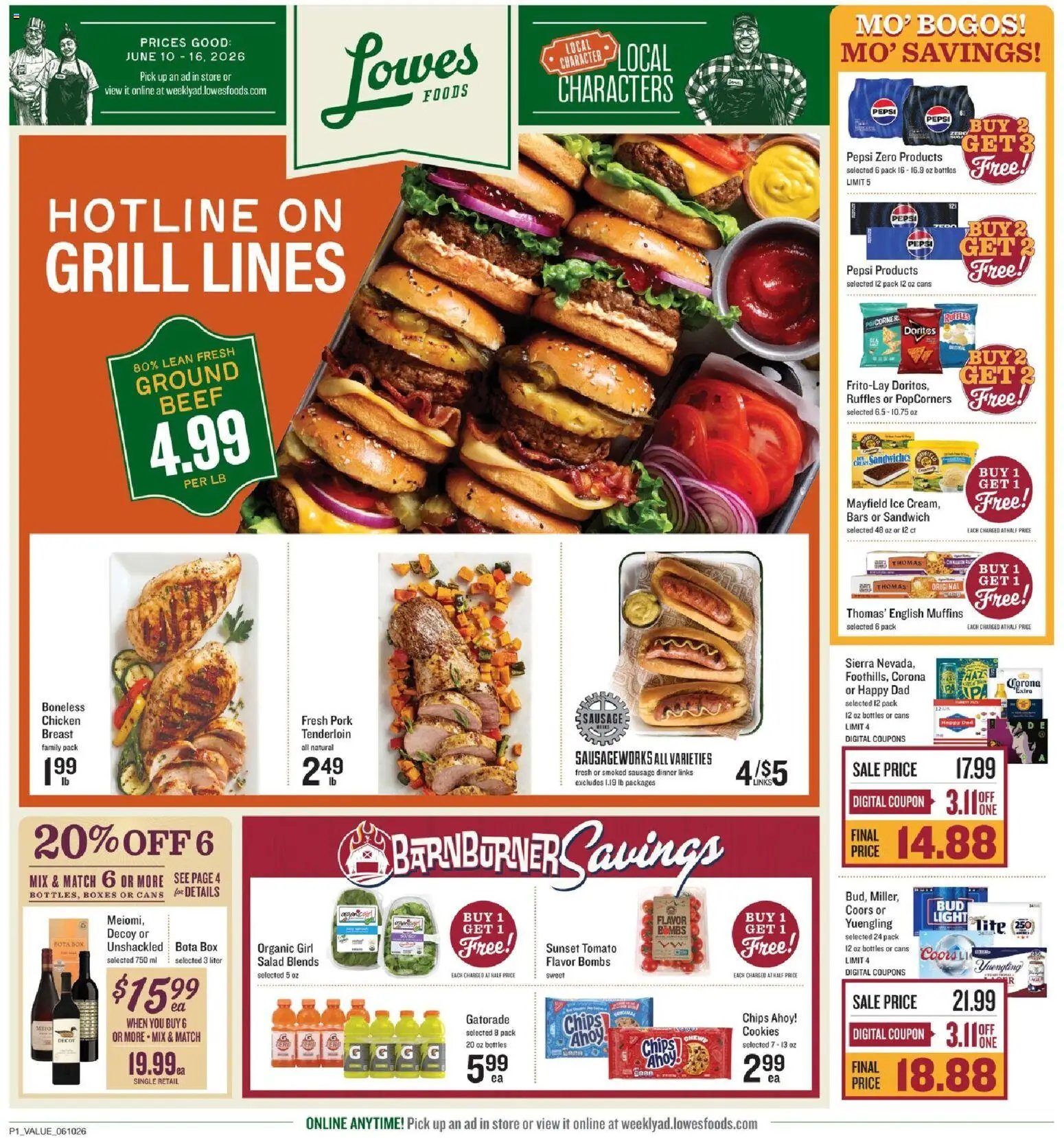 Lowes Foods offer from 06/10/2026 Lowes Foods Weekly Ad - NC