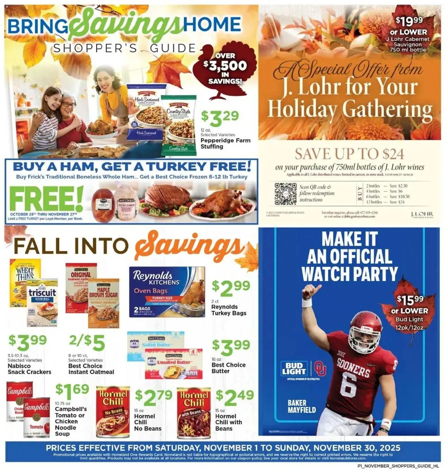 Homeland offer from 11/01/2025 Bring Savings Home Shopper's Guide