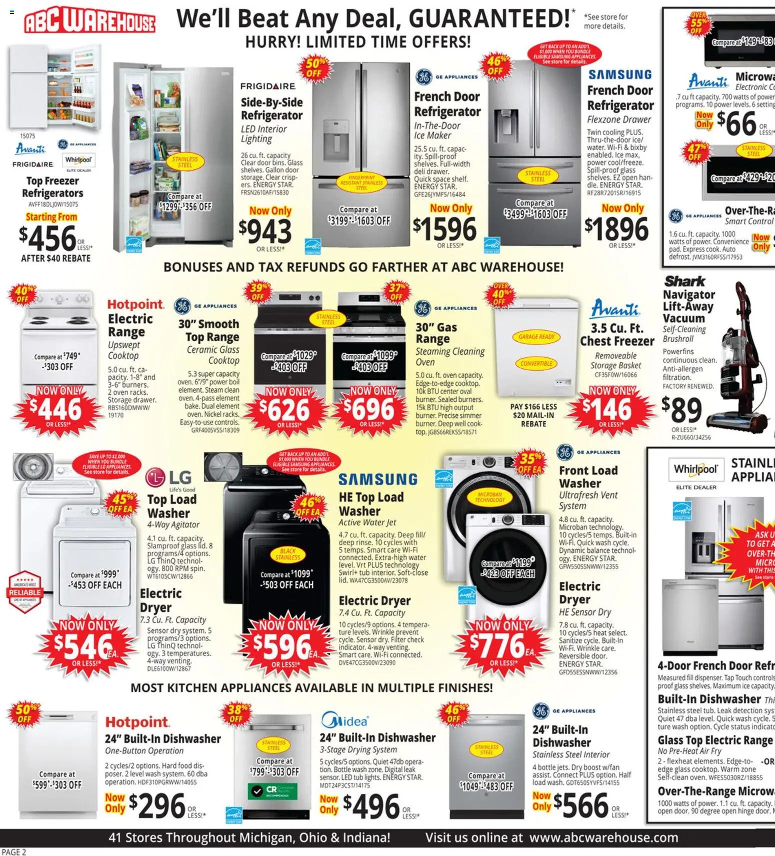 ABC Warehouse offer from 04/05/2026 ABC Warehouse Weekly Ad