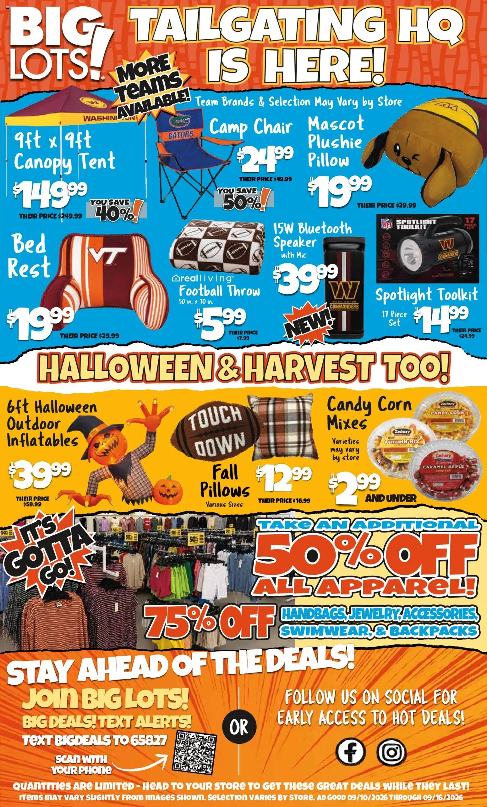 Big Lots offer from 09/10/2026 Big Lots Weekly Ad