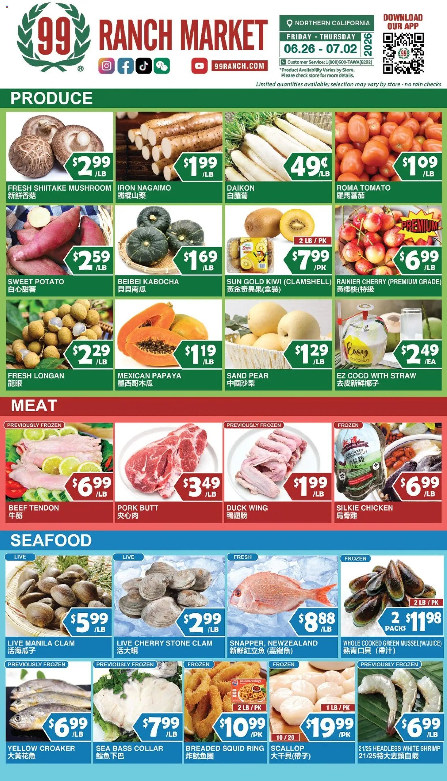 99 Ranch Market offer from 06/26/2026 99 Ranch Market Perishables