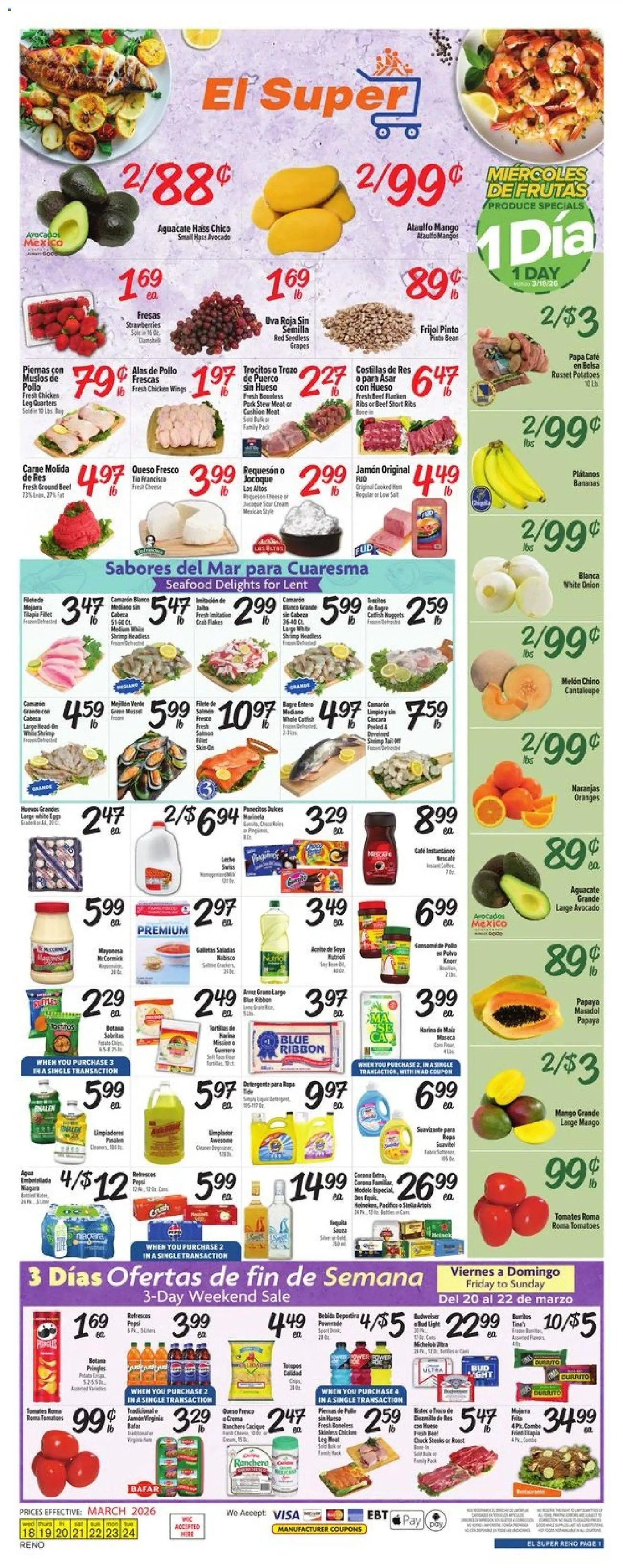 El Super offer from 03/18/2026 El Super Weekly Ad