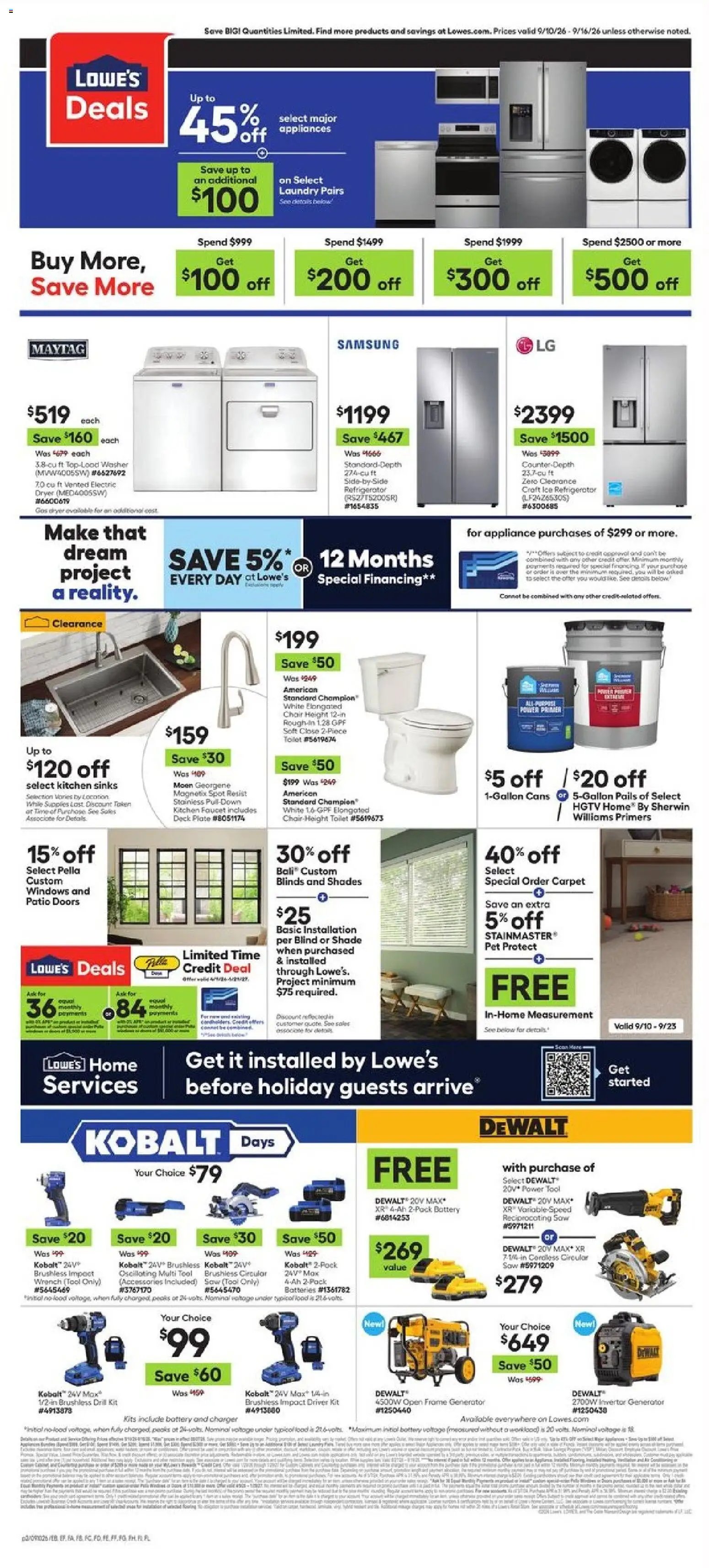 Lowe's offer from 09/10/2026 Lowe's Weekly Ad