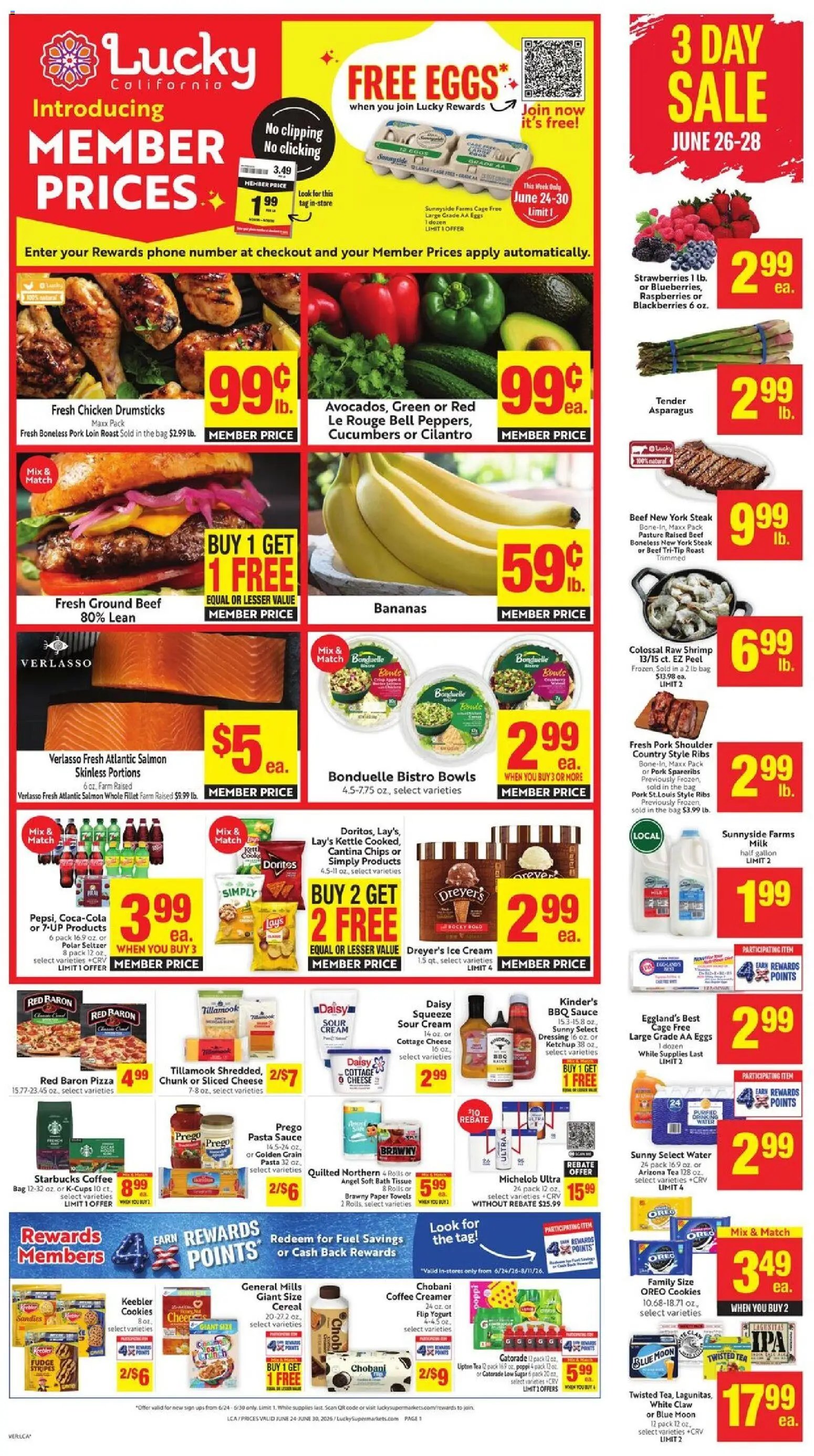 Lucky Supermarkets offer from 06/24/2026 Lucky Supermarkets Weekly Ad