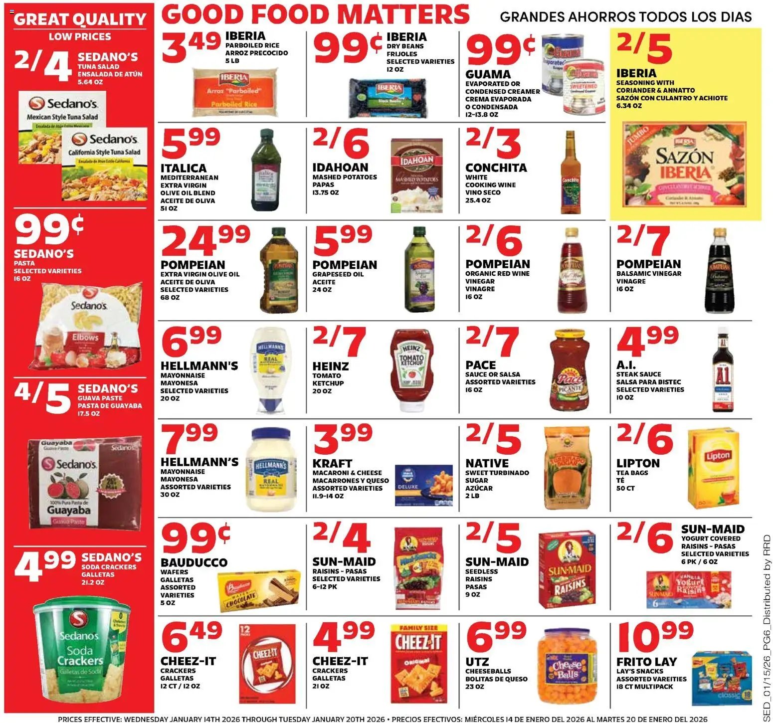 Sedano's offer from 01/14/2026 Weekly Ad