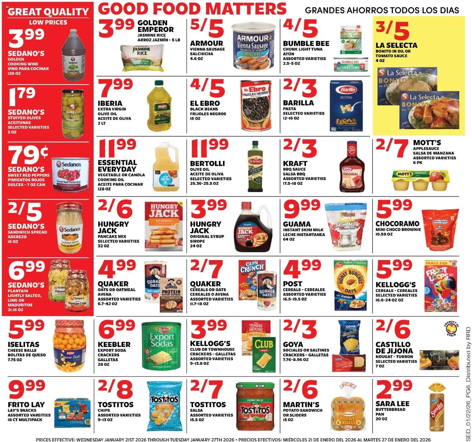 Sedano's offer from 01/21/2026 Weekly Ad