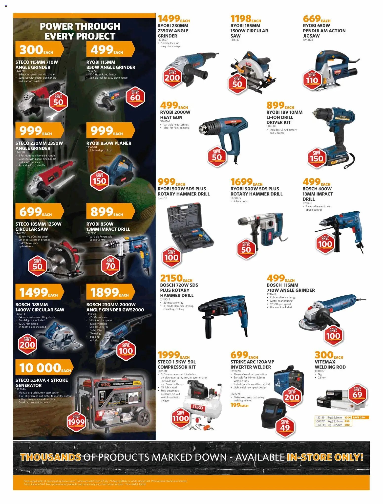 BUCO special from 27/07/2026 BUCO Orange Square Sale - Coastal Fundamental