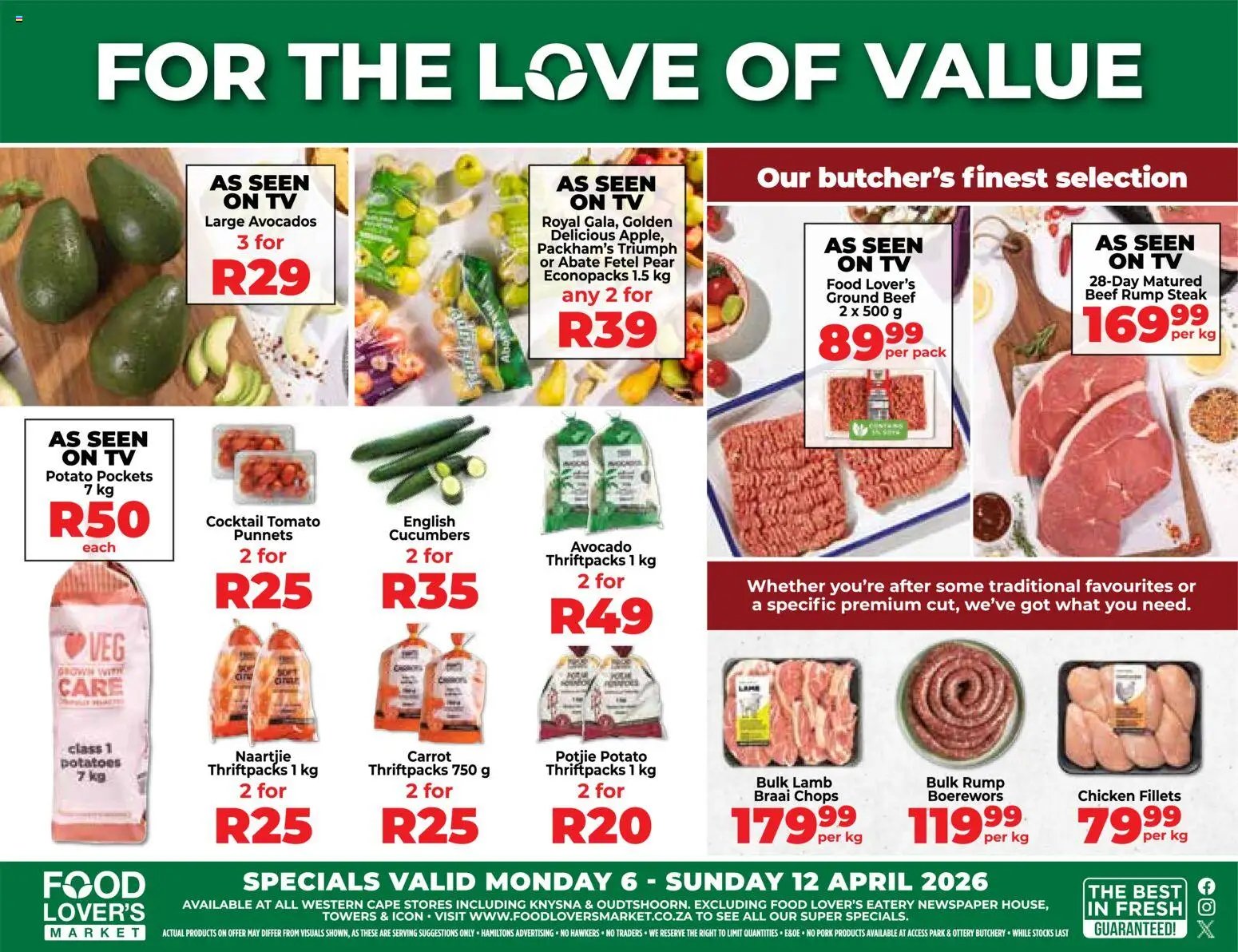 Food Lover's Market special from 06/04/2026 Food Lover's Market Western Cape - Weekly Specials (2026-04-06 - 2026-04-12) | 1