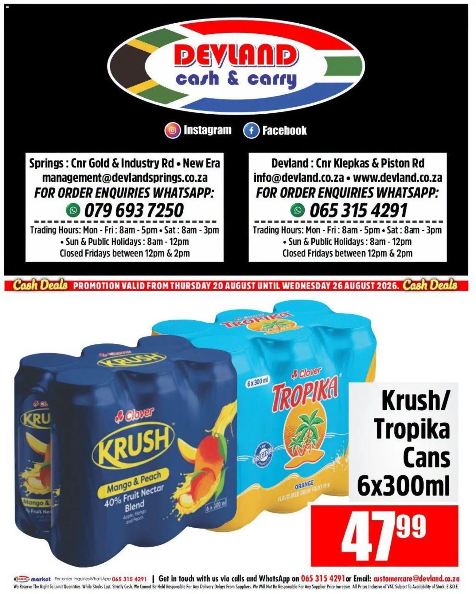 Devland special from 20/08/2026 Devland Cash Deals