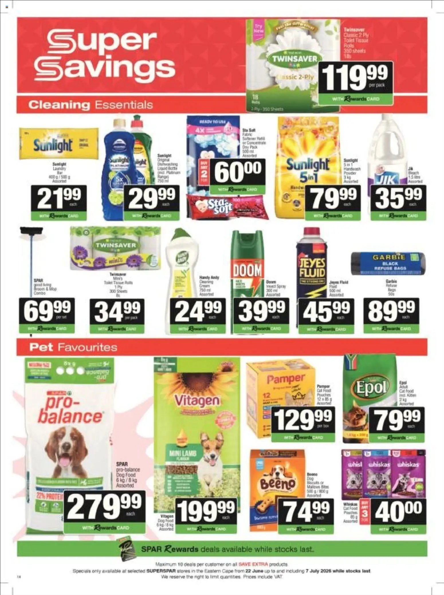 Superspar special from 22/06/2026 Superspar - Eastern Cape - Weekly Specials