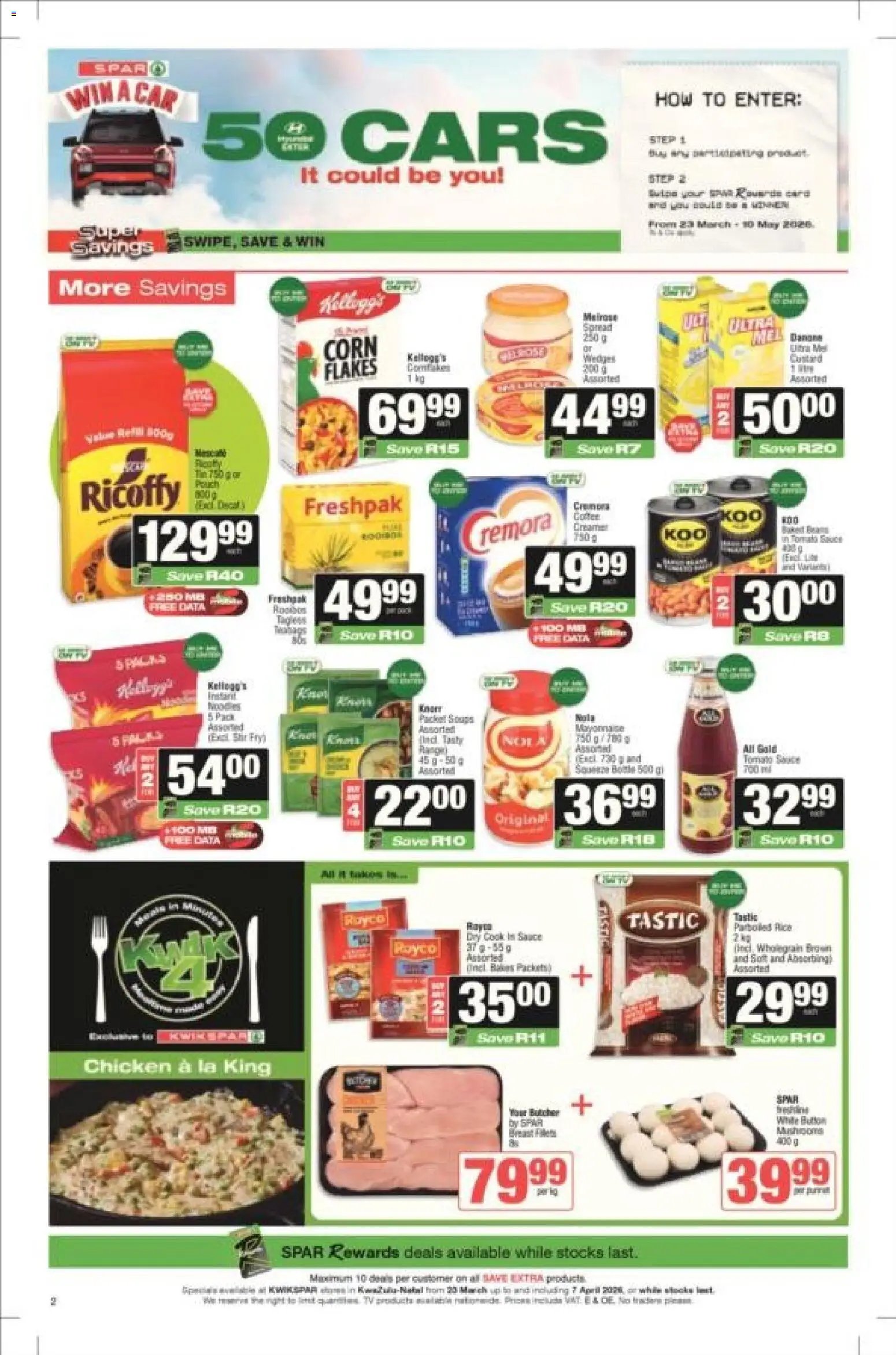 KWIKSPAR special from 23/03/2026 KWIKSPAR KwaZulu-Natal - Weekly Specials (2026-03-23 - 2026-04-07) | 2