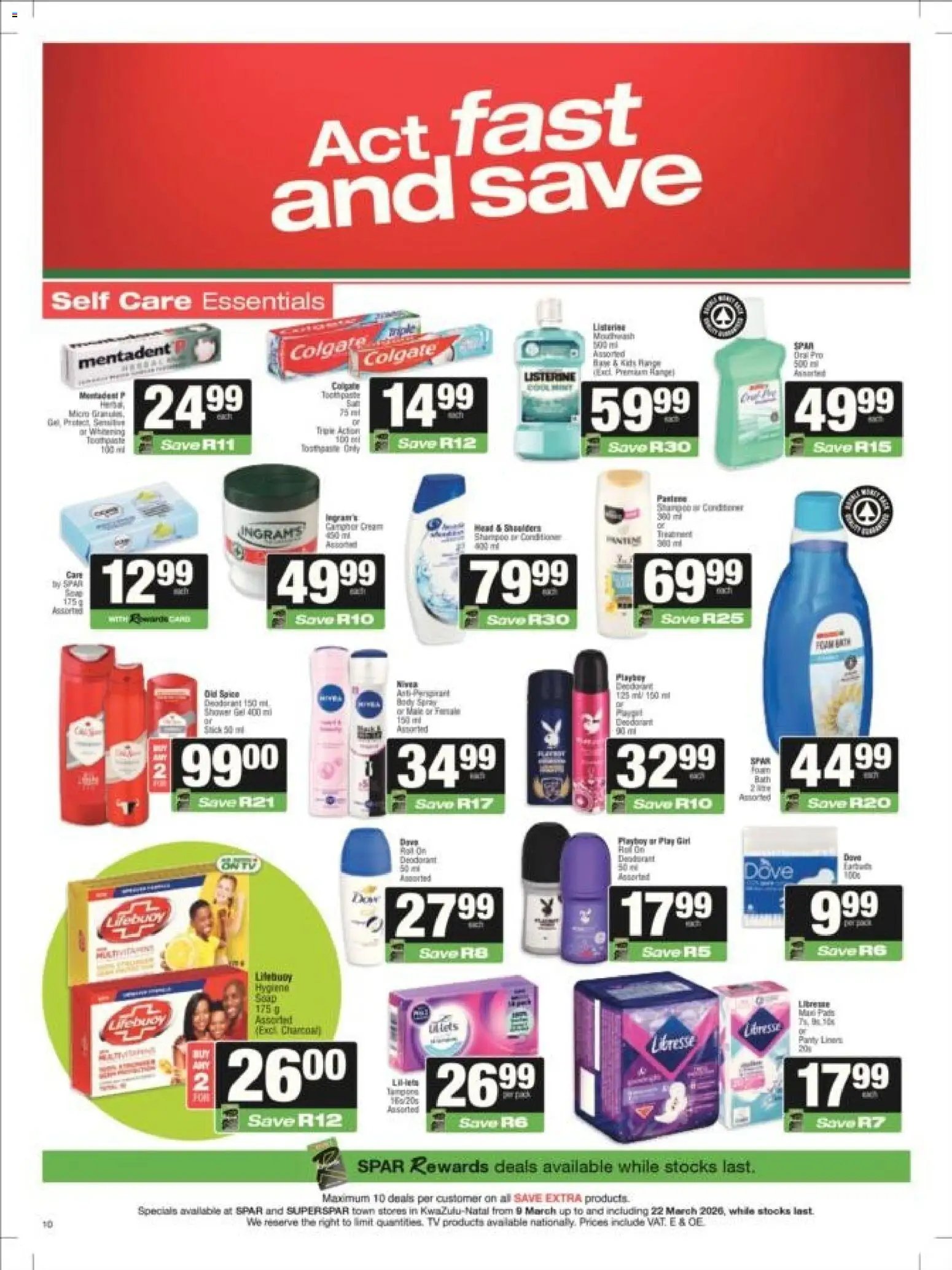 Superspar special from 09/03/2026 Superspar - Kwazulu-Natal - Weekly Specials (2026-03-09 - 2026-03-22) | 10