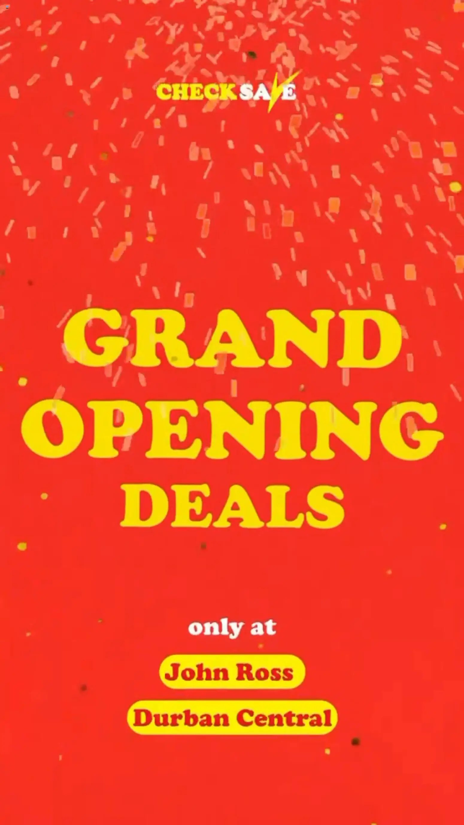 Check Save special from 10/07/2026 Check Save Grand Opening John Ross