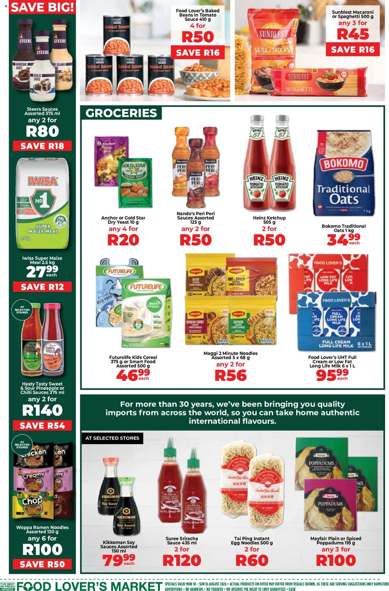 Food Lover's Market special from 10/08/2026 Food Lover's Market Eastern Cape - Mid Month Specials