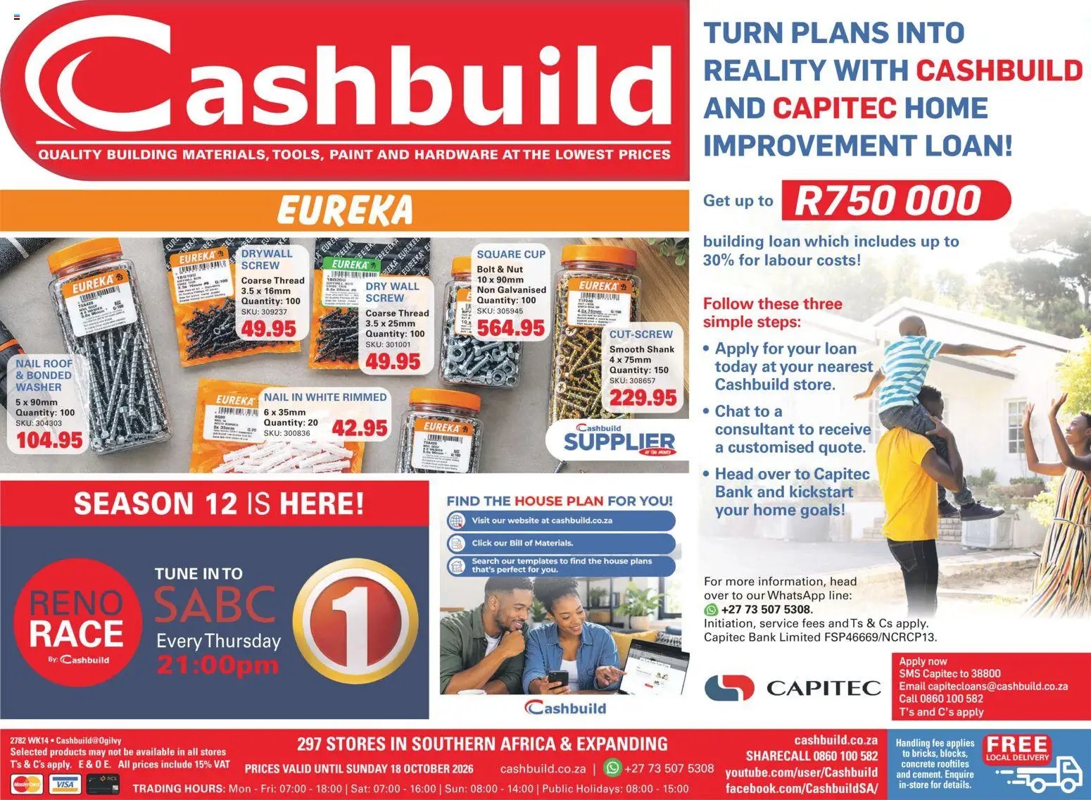 Cashbuild special from 01/10/2026 Cashbuild Western Cape Catalogue Eureka