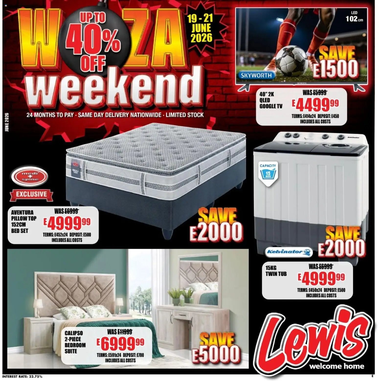 Lewis Stores special from 19/06/2026 Lewis Stores Eswatini Brochure