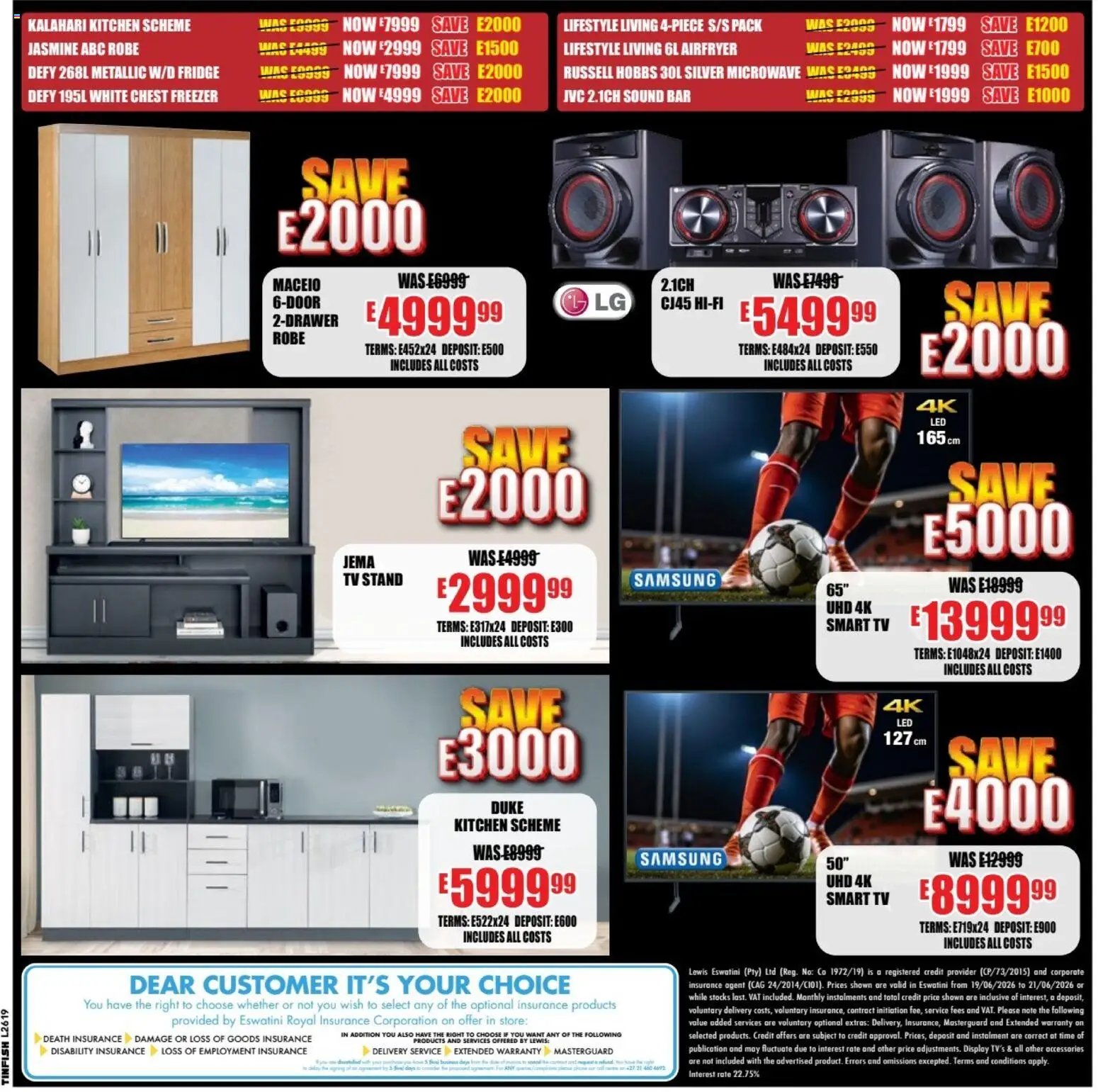 Lewis Stores special from 19/06/2026 Lewis Stores Eswatini Brochure
