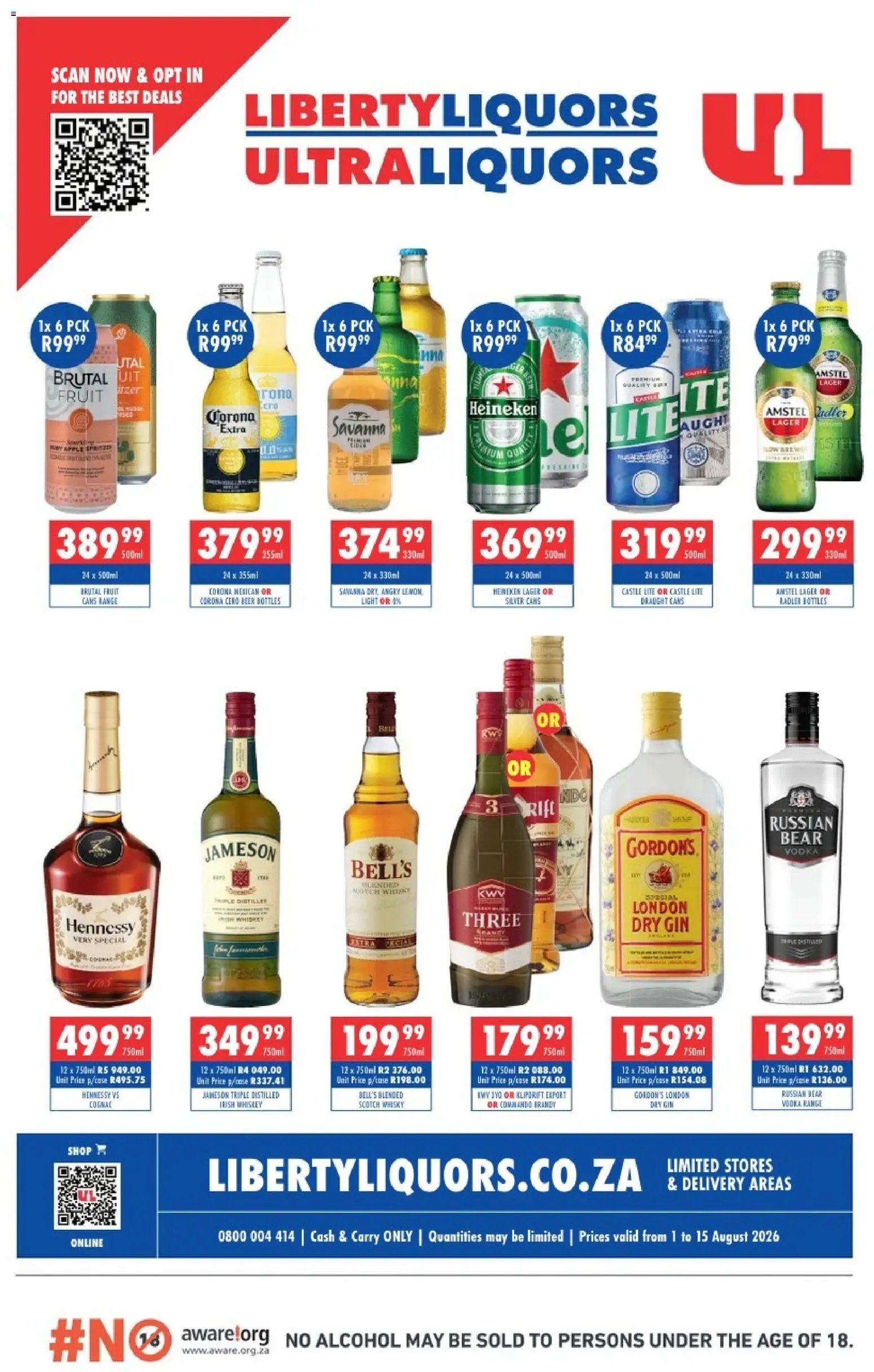 Ultra Liquors special from 01/08/2026 Ultra Liquors Liberty Liquors Specials