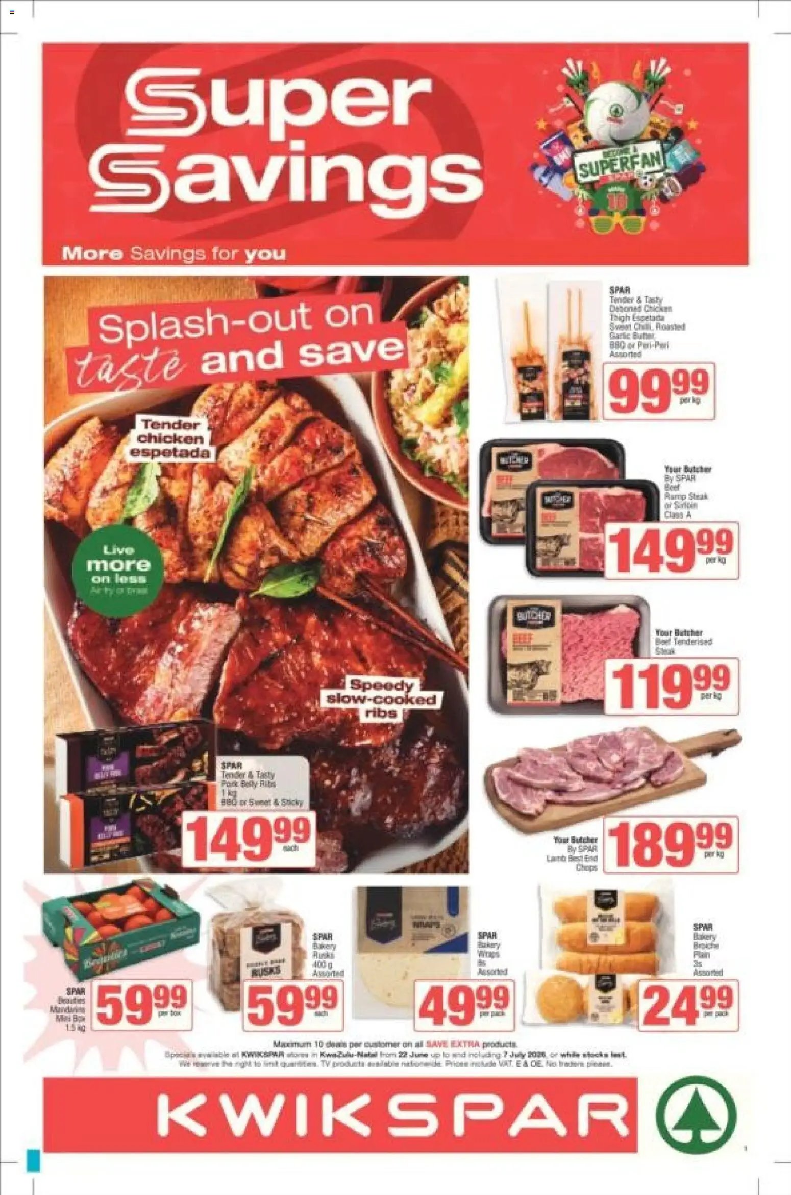KWIKSPAR special from 22/06/2026 KWIKSPAR - Kwazulu-Natal - Weekly Specials