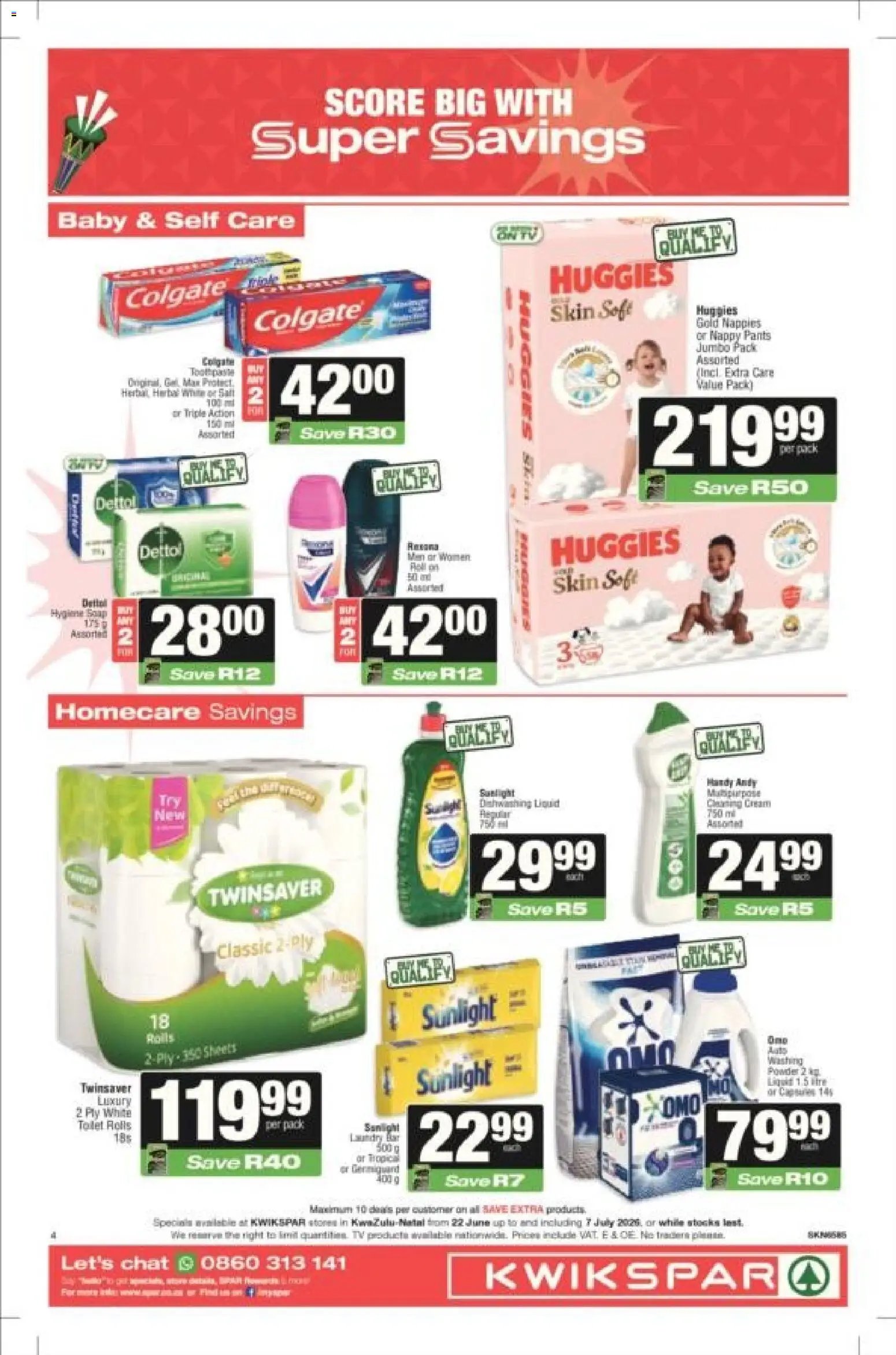 KWIKSPAR special from 22/06/2026 KWIKSPAR - Kwazulu-Natal - Weekly Specials