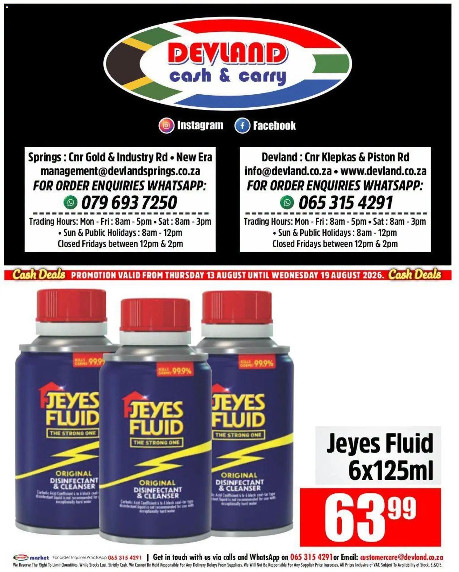 Devland special from 13/08/2026 Devland Specials