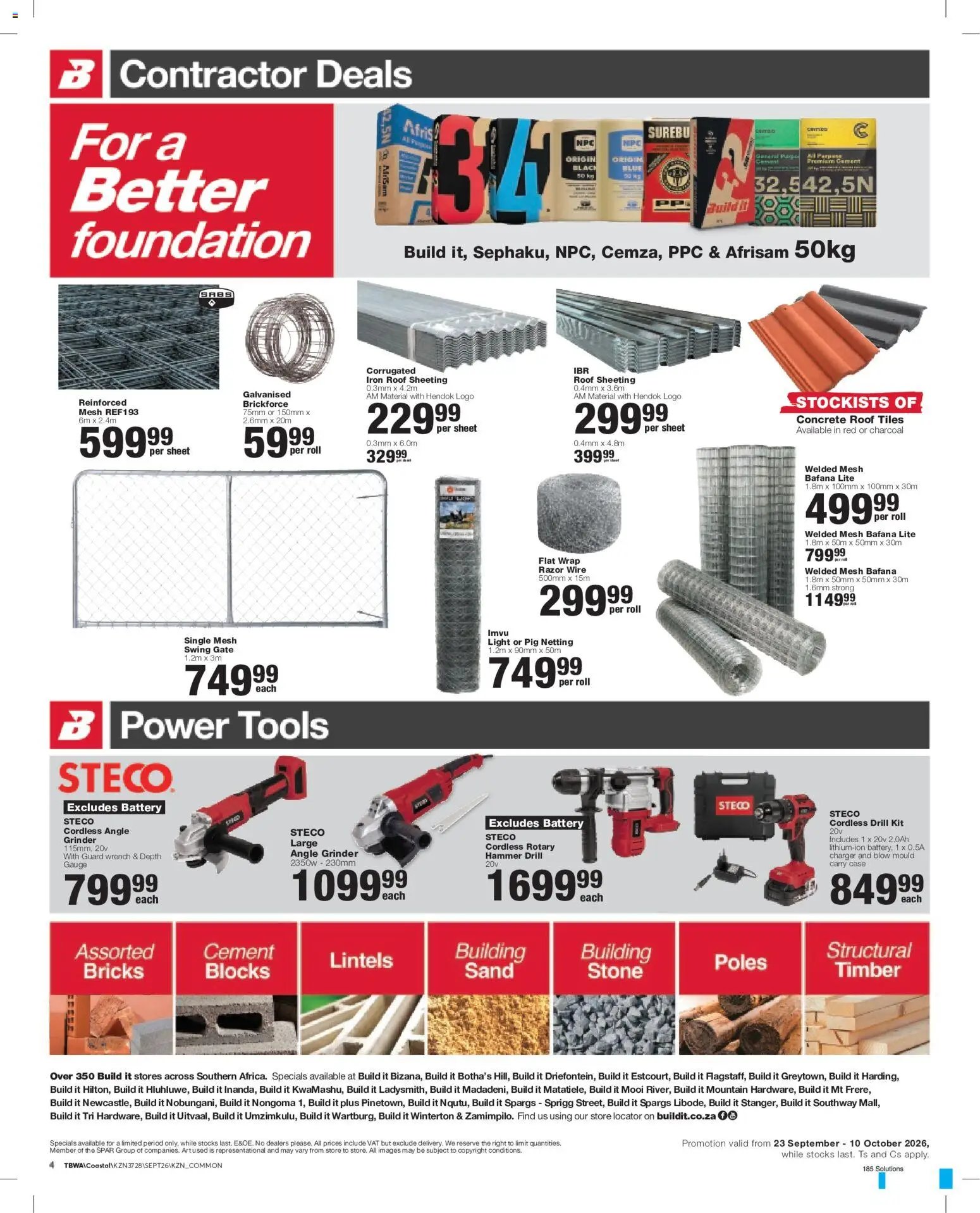 Build It special from 23/09/2026 Build It Kwazulu-Natal - Specials