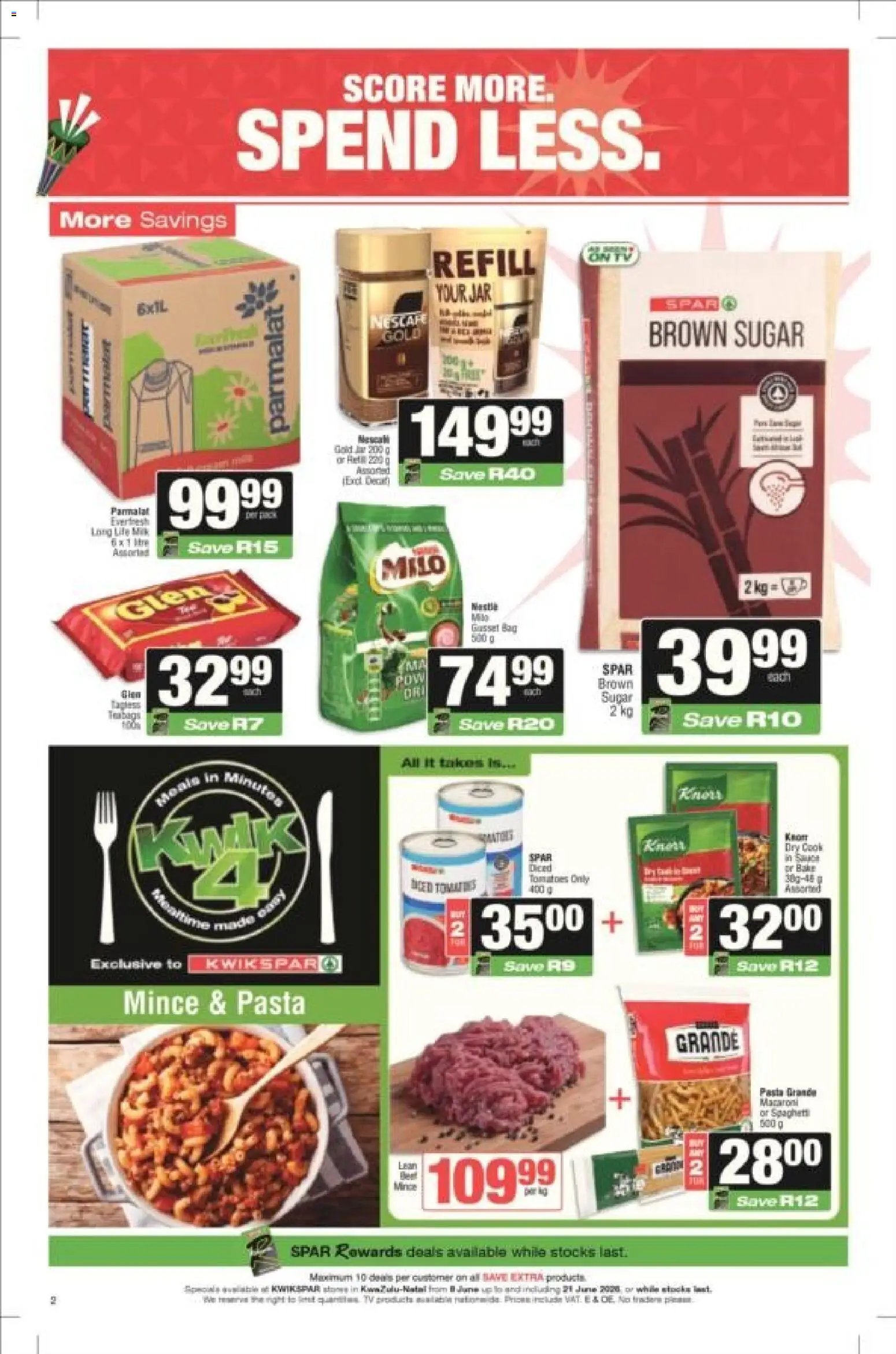 KWIKSPAR special from 08/06/2026 KWIKSPAR - Kwazulu-Natal - Weekly Specials