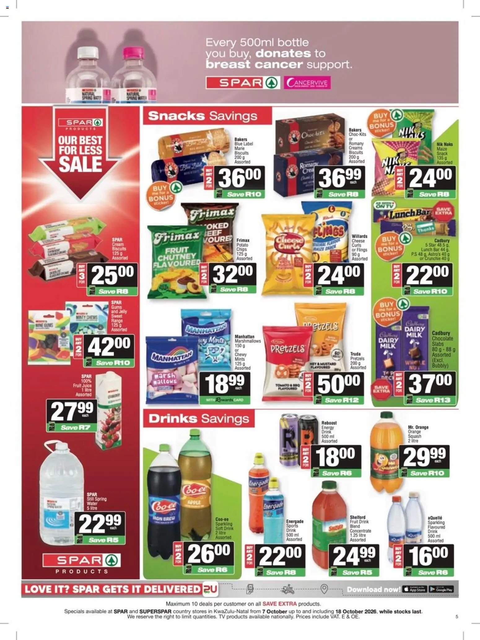 Spar Specials from 07/10 - 18/10/2026 > Promotions