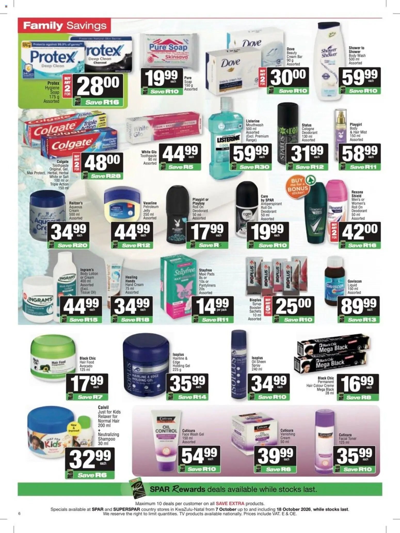 Spar Specials from 07/10 - 18/10/2026 > Promotions
