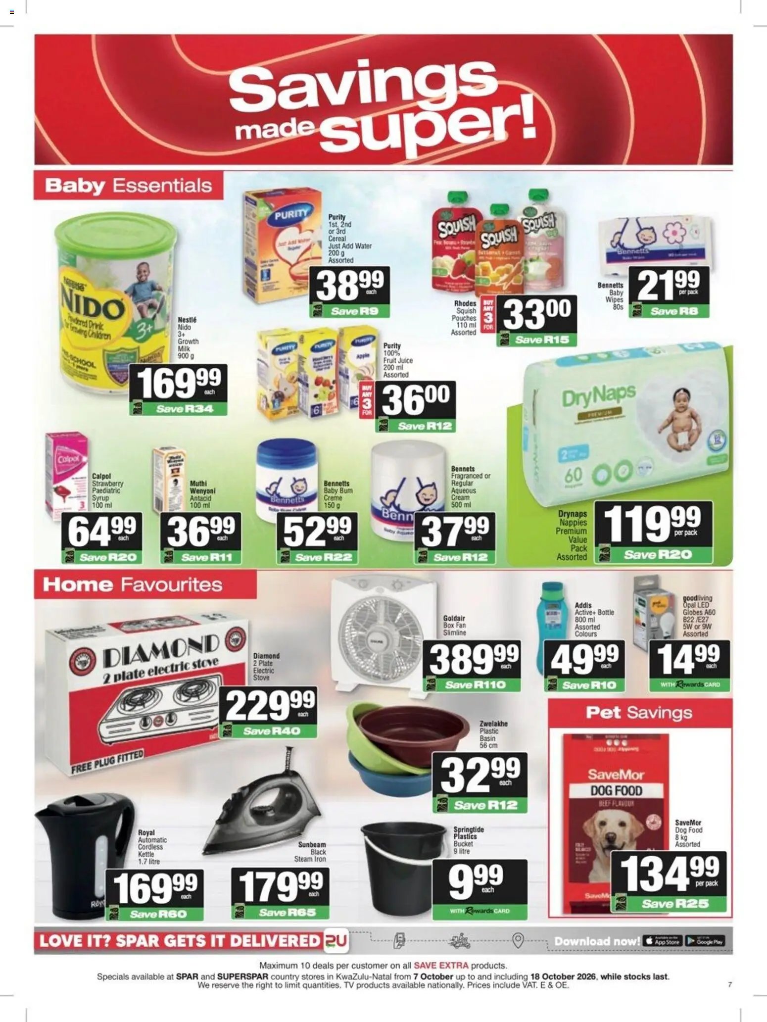 Spar Specials from 07/10 - 18/10/2026 > Promotions