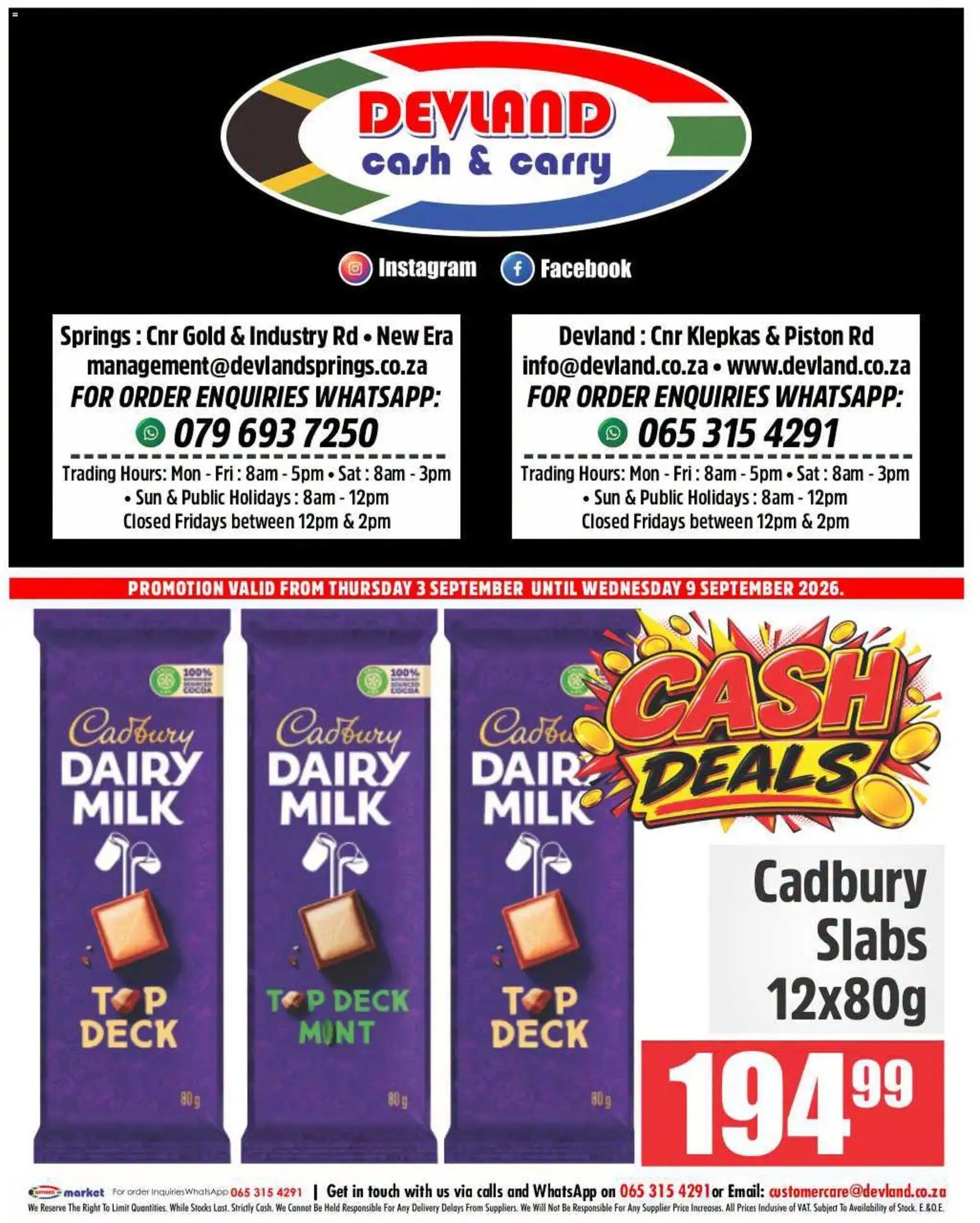 Devland special from 03/09/2026 Devland Cash Deals