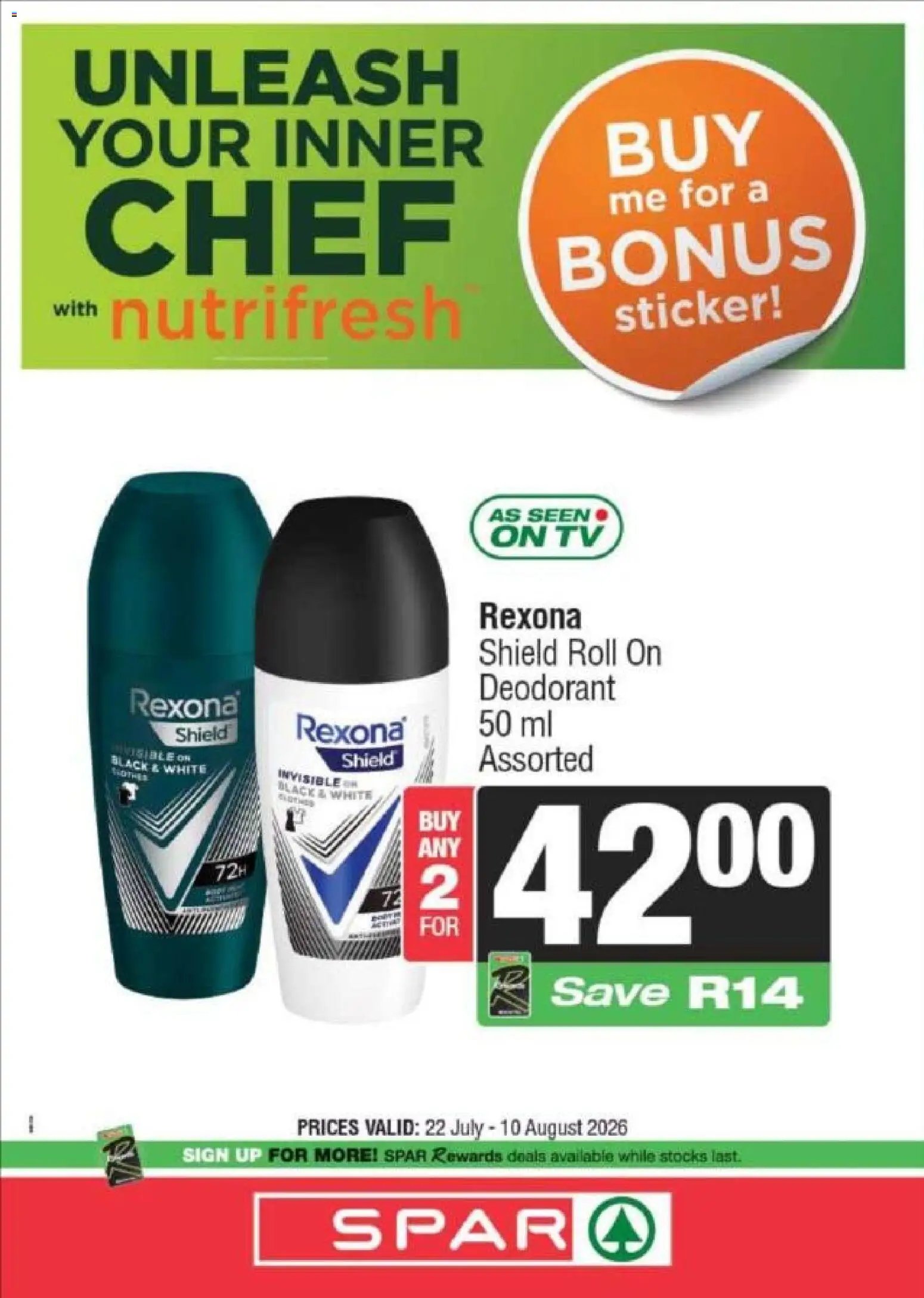 Spar special from 22/07/2026 Spar Specials