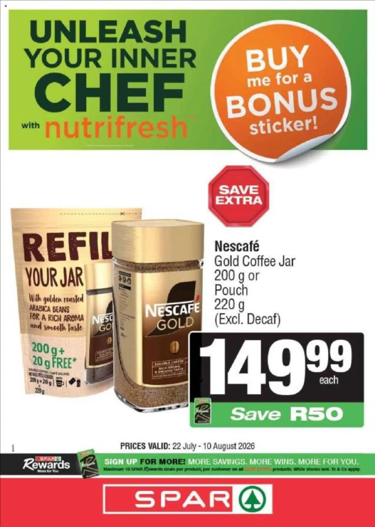 Spar special from 22/07/2026 Spar Specials