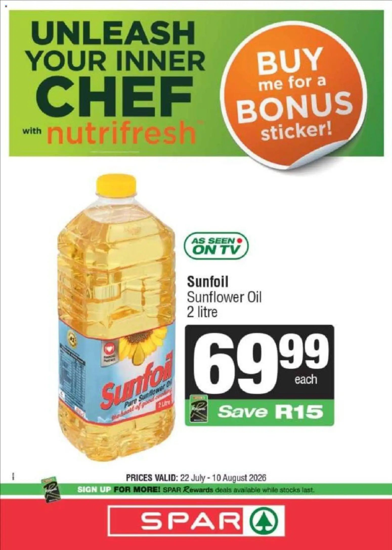 Spar special from 22/07/2026 Spar Specials