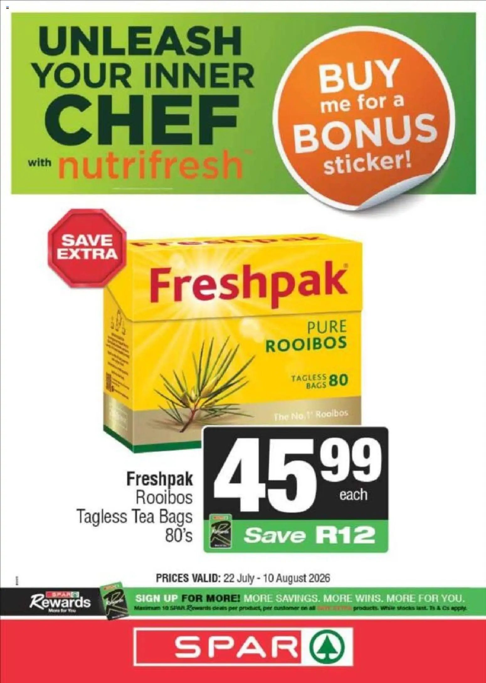 Spar special from 22/07/2026 Spar Specials