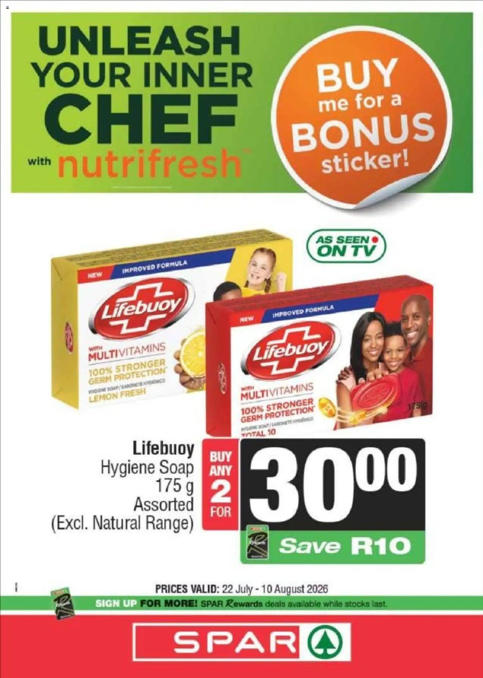 Spar special from 22/07/2026 Spar Specials