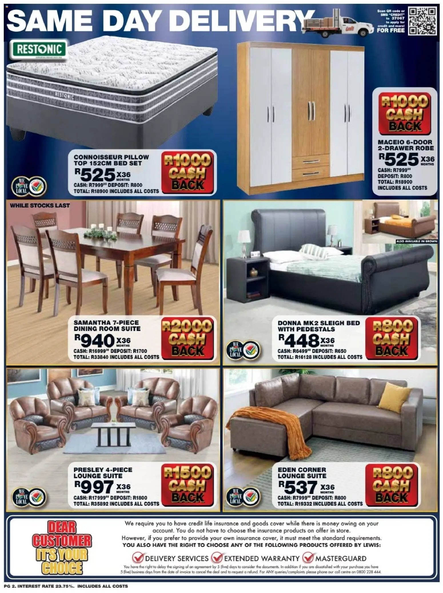 Lewis Stores special from 11/05/2026 Lewis Stores Cash Back Specials