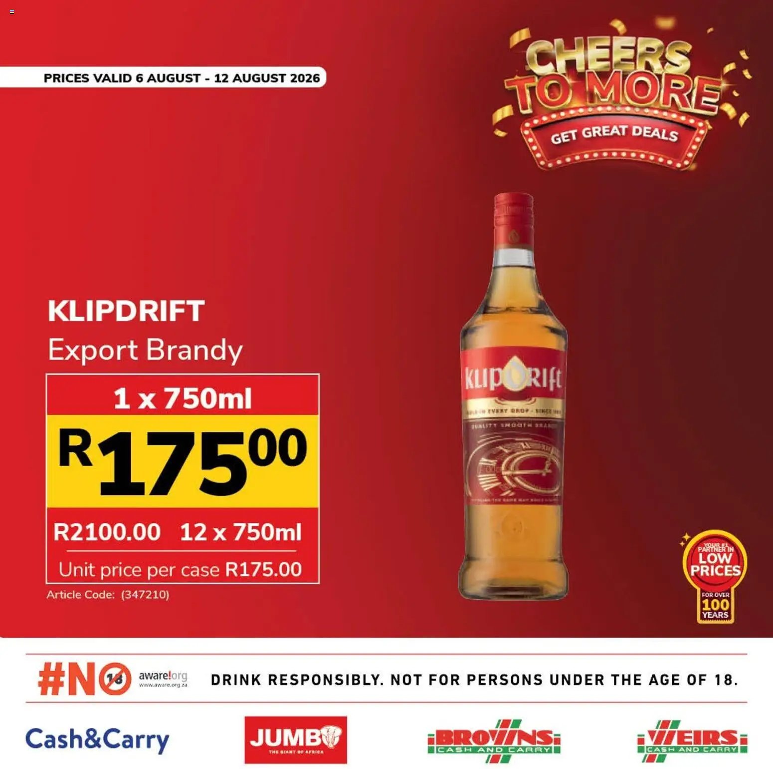 Jumbo special from 06/08/2026 Jumbo Major savings liquor specials