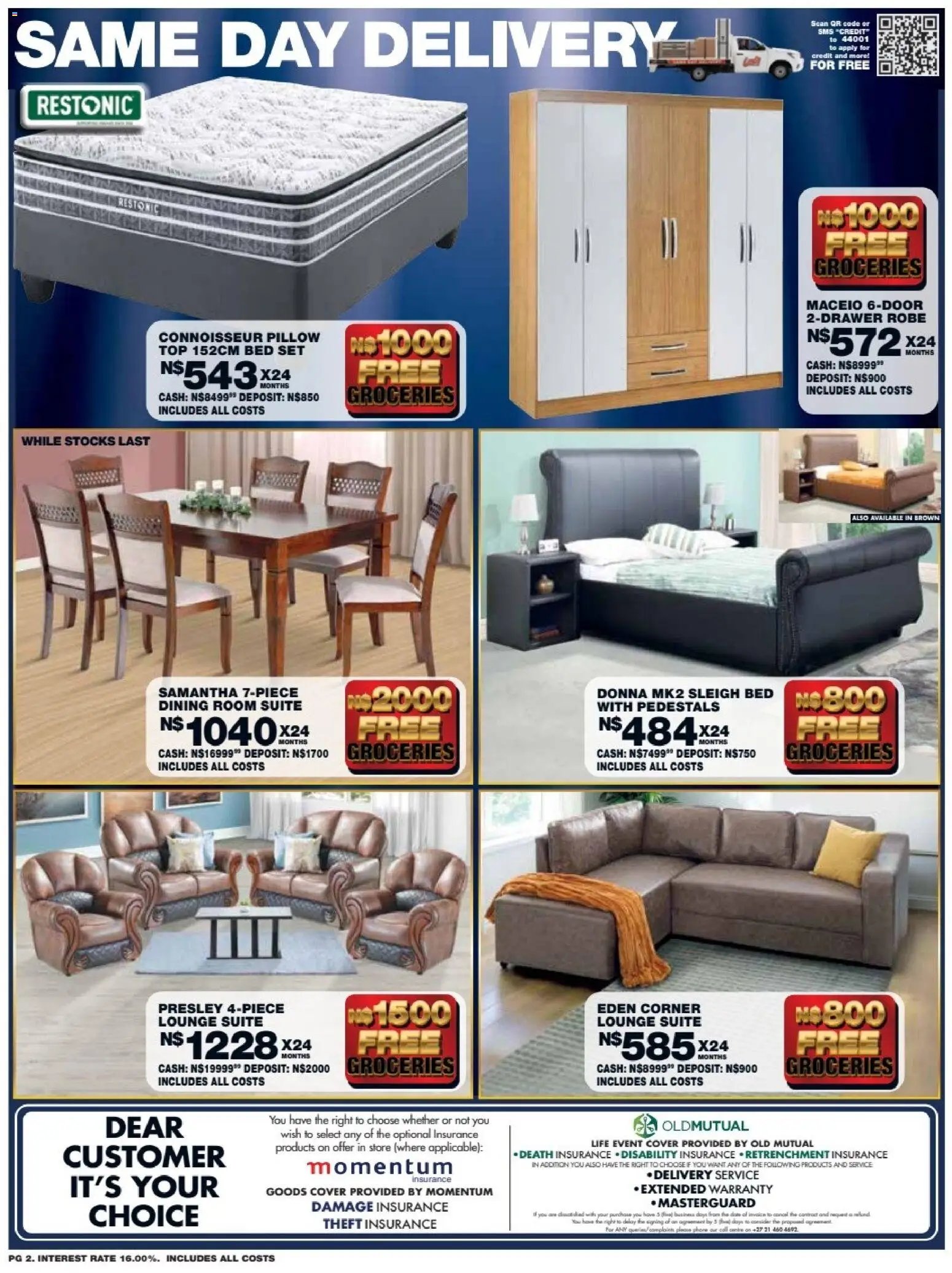 Lewis Stores special from 11/05/2026 Lewis Stores Namibia Free Groceries Brochure