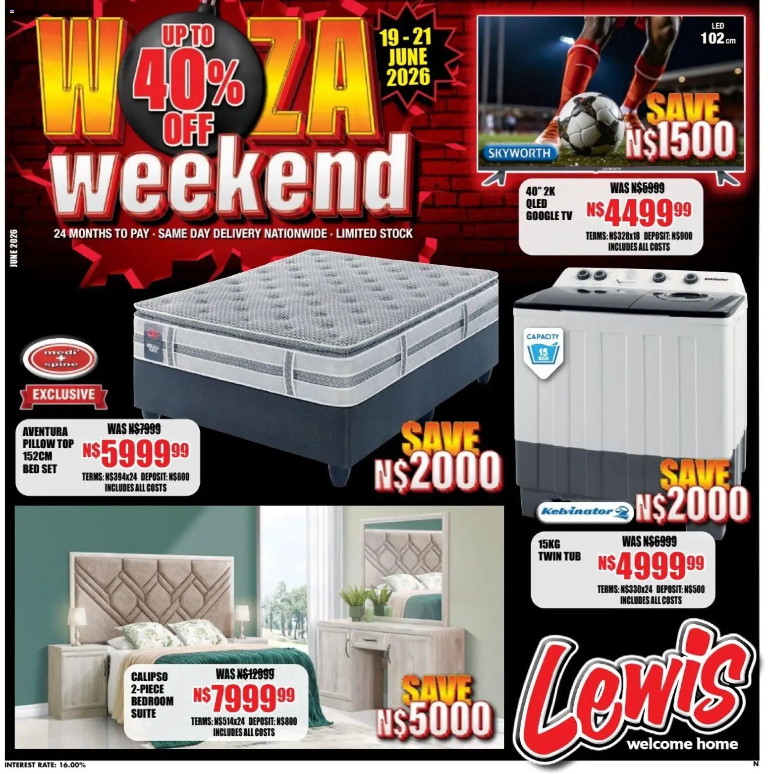 Lewis Stores special from 19/06/2026 Lewis Stores Namibia Brochure