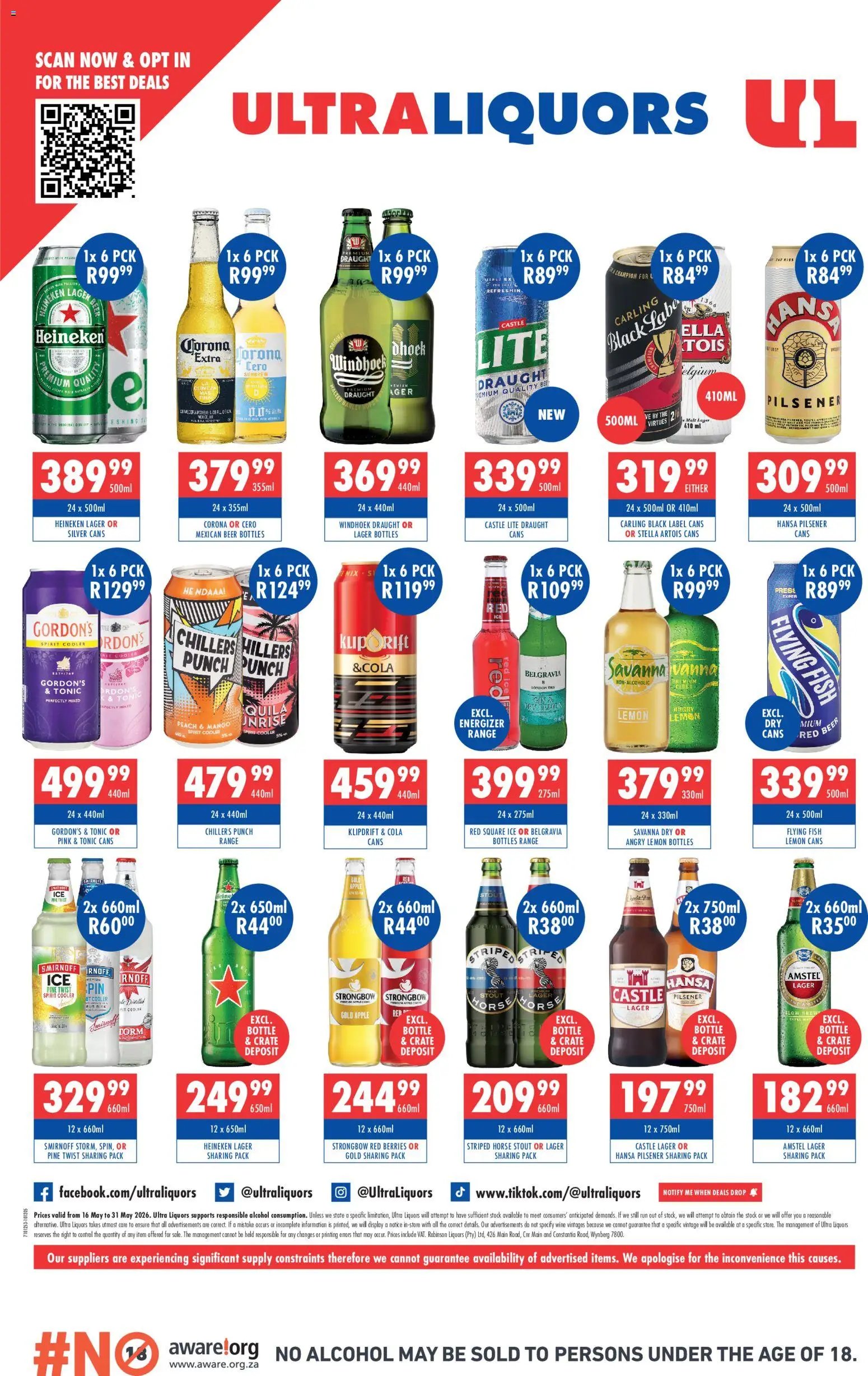 Ultra Liquors special from 16/05/2026 Ultra Liquors Specials (2026-05-16 - 2026-05-31) | 4