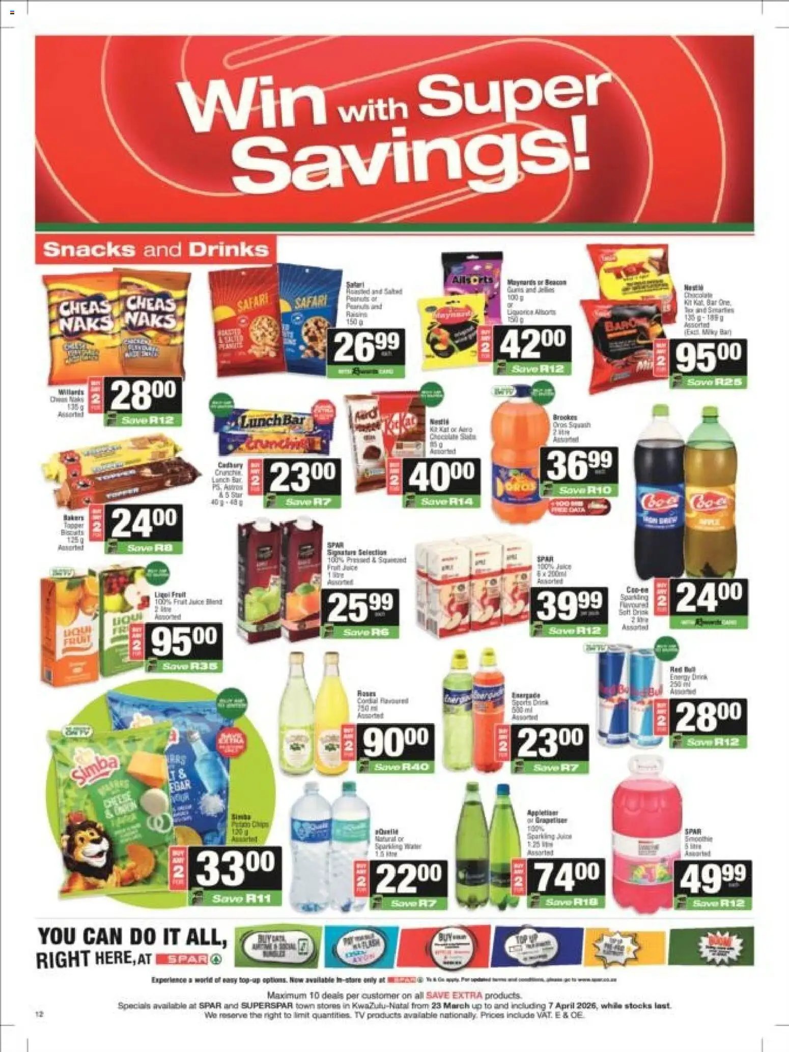 Superspar special from 23/03/2026 Superspar KwaZulu-Natal - Weekly Specials (2026-03-23 - 2026-04-07) | 12